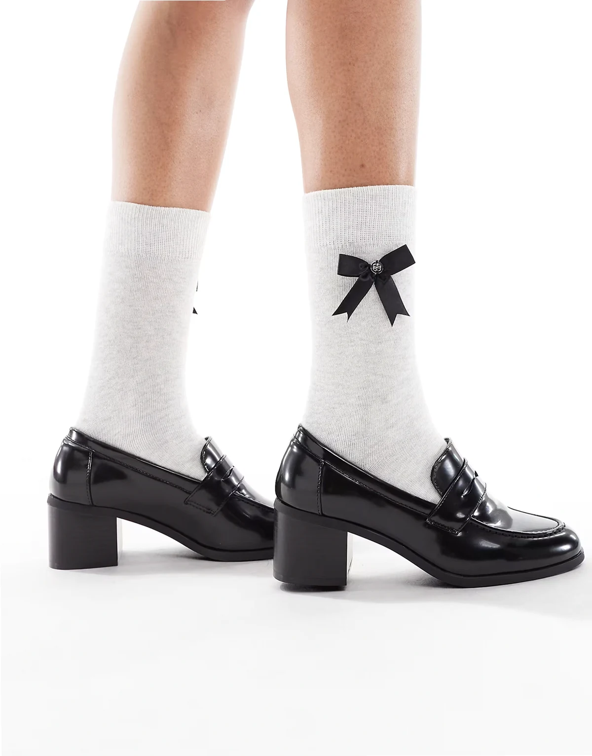 – Antonia – Loafer in Schwarz mit Absatz