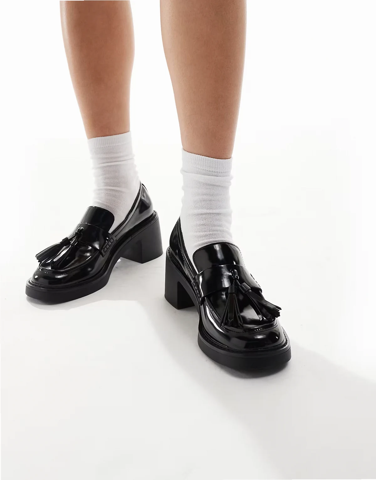 – Lovelyn – Loafer mit Absatz in Lackschwarz