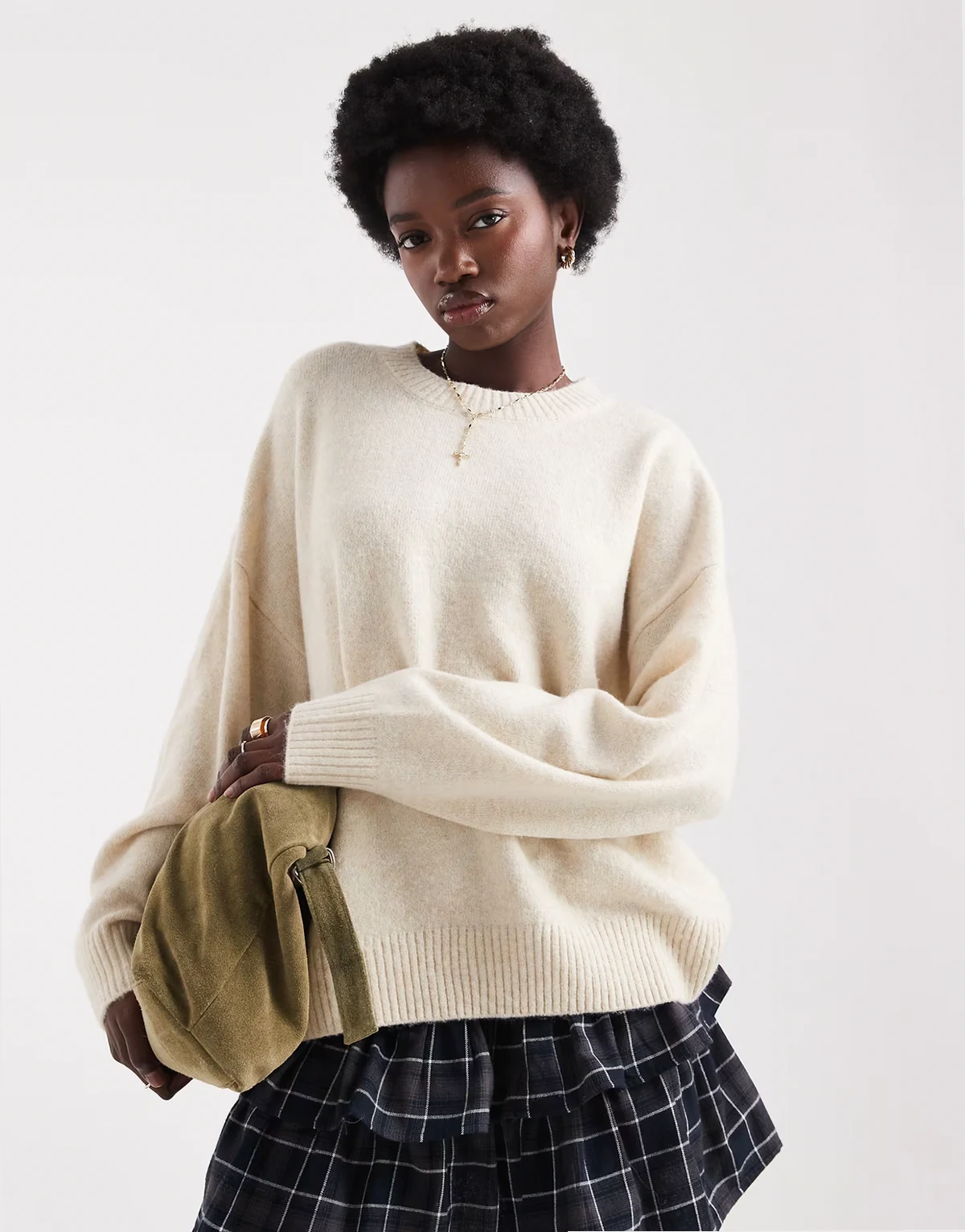 – Lockerer Oversize-Pullover in Beige
