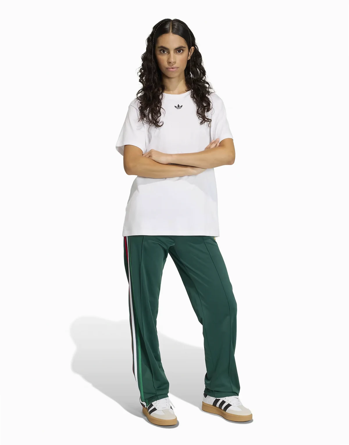 Firebird classic track pants in green and red