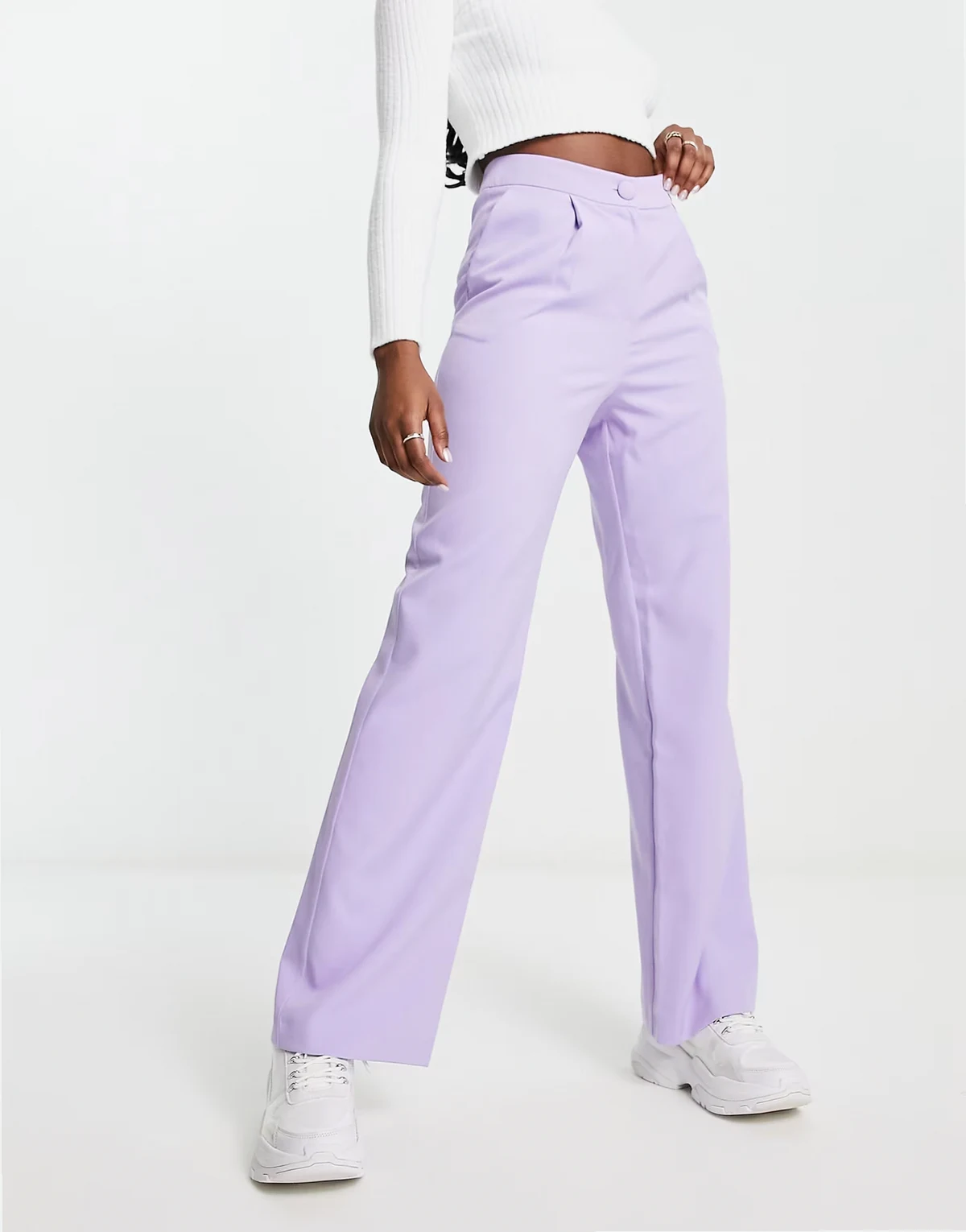 slouchy dad pant in lilac