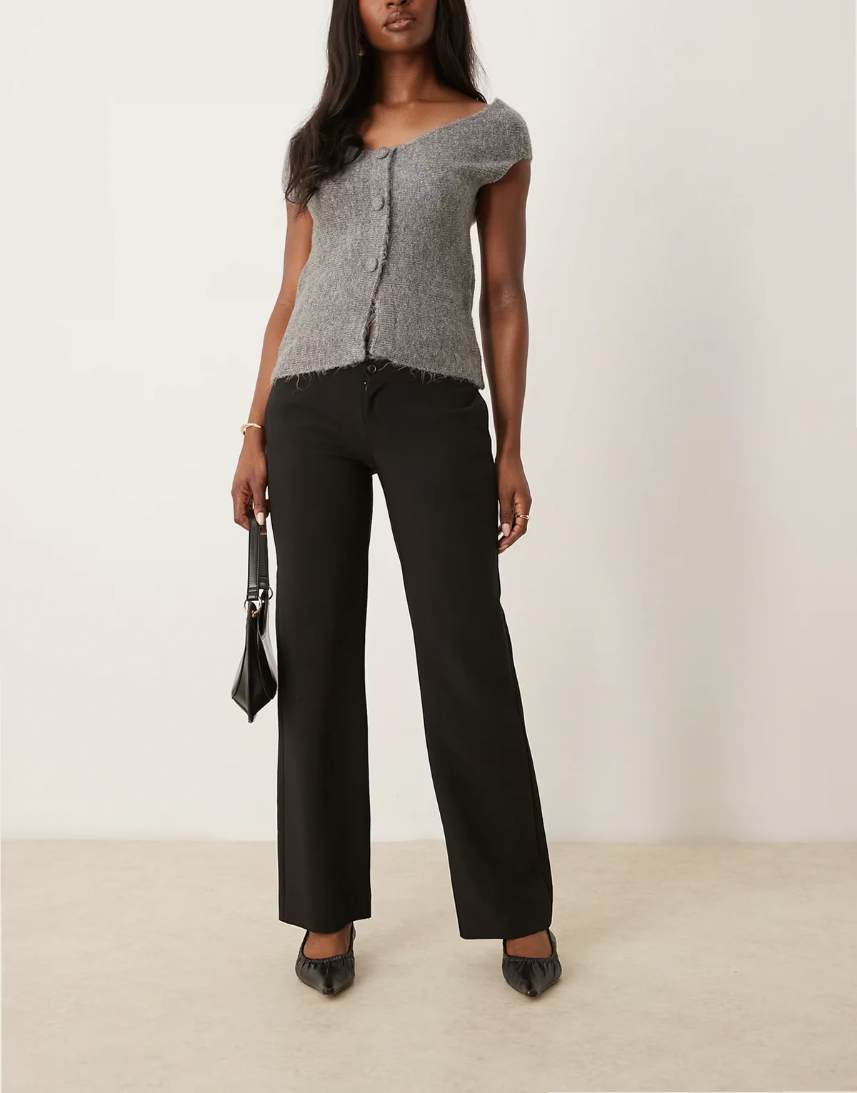 – Elegante Hose in Schwarz mit geradem Schnitt