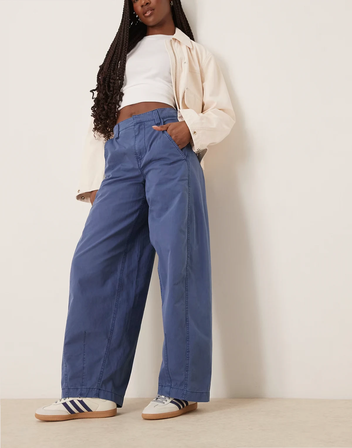 Rylee relaxed chino pants in denim blue
