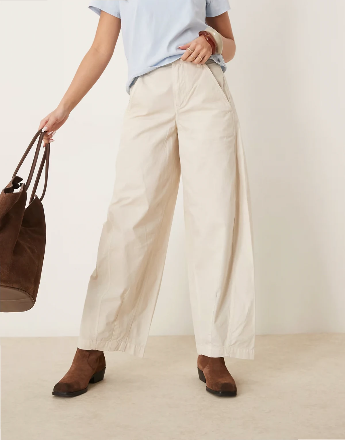 rylee relaxed chino pants in french oak
