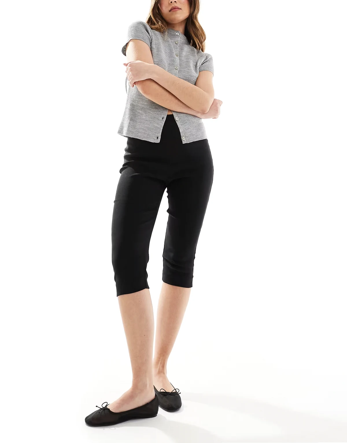– Elegante Capri-Leggings in Schwarz