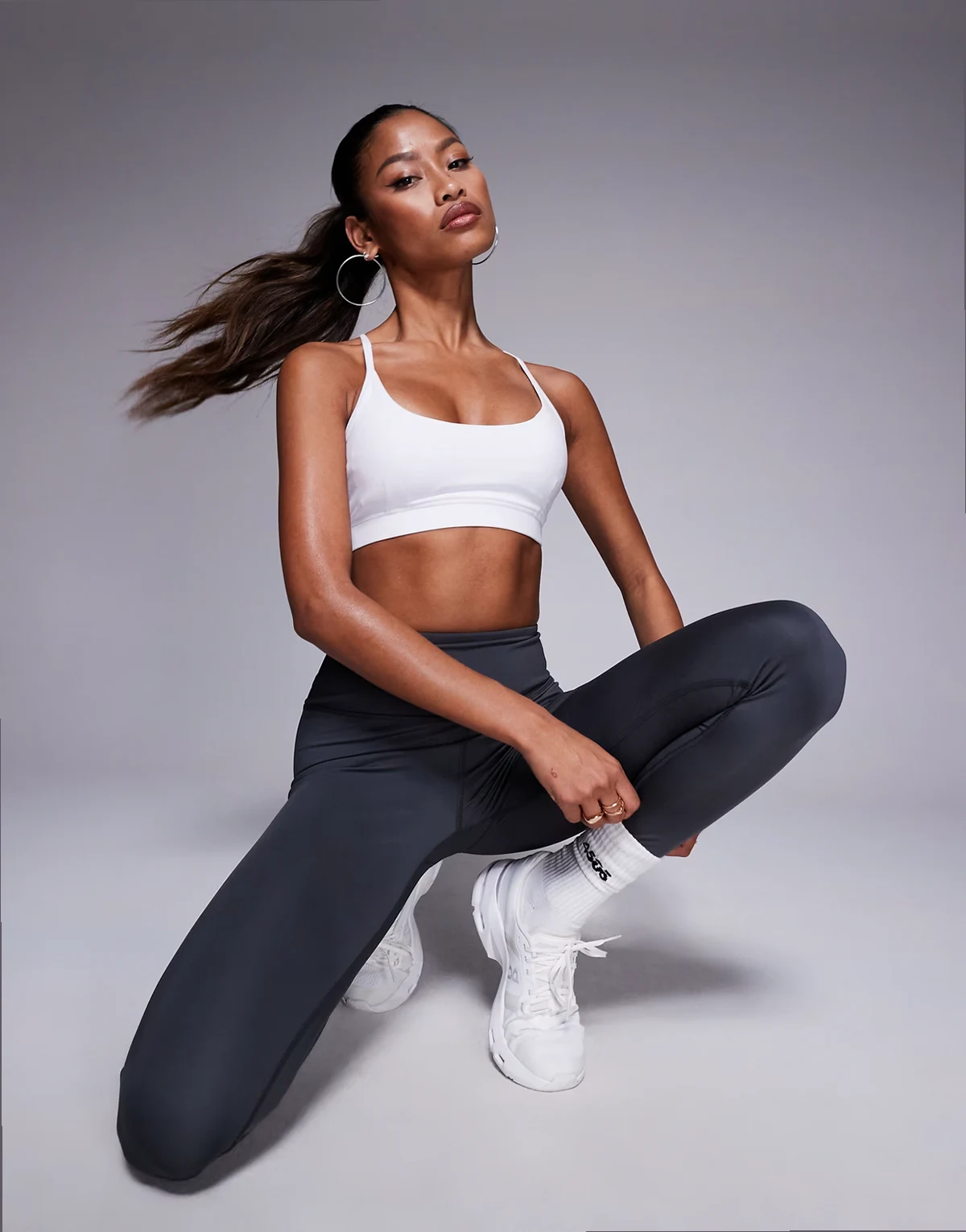 Icon active bum sculpt high waist gym legging with inner pocket in iron gray