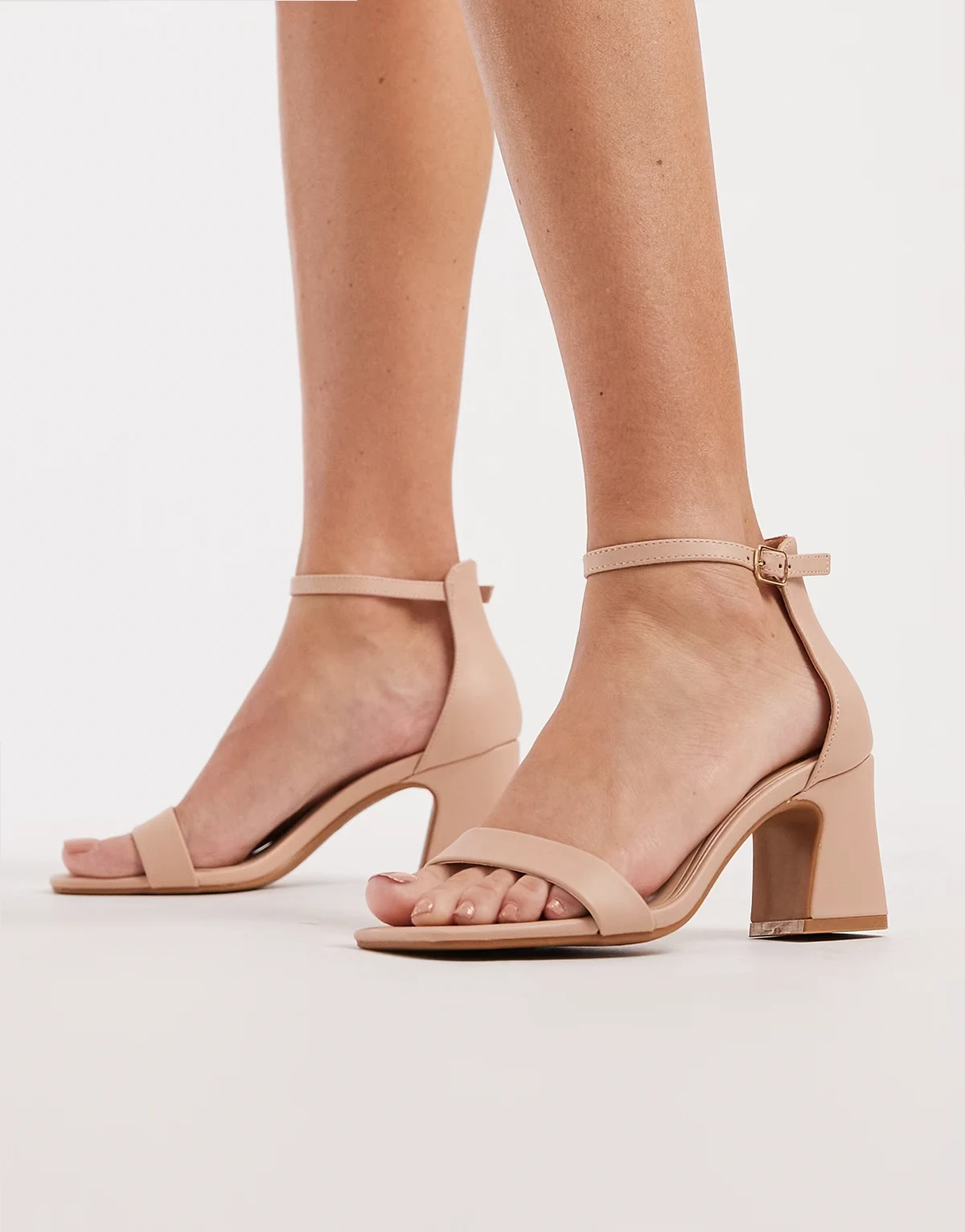 – Leal – Sandaletten in Beige mit Blockabsatz