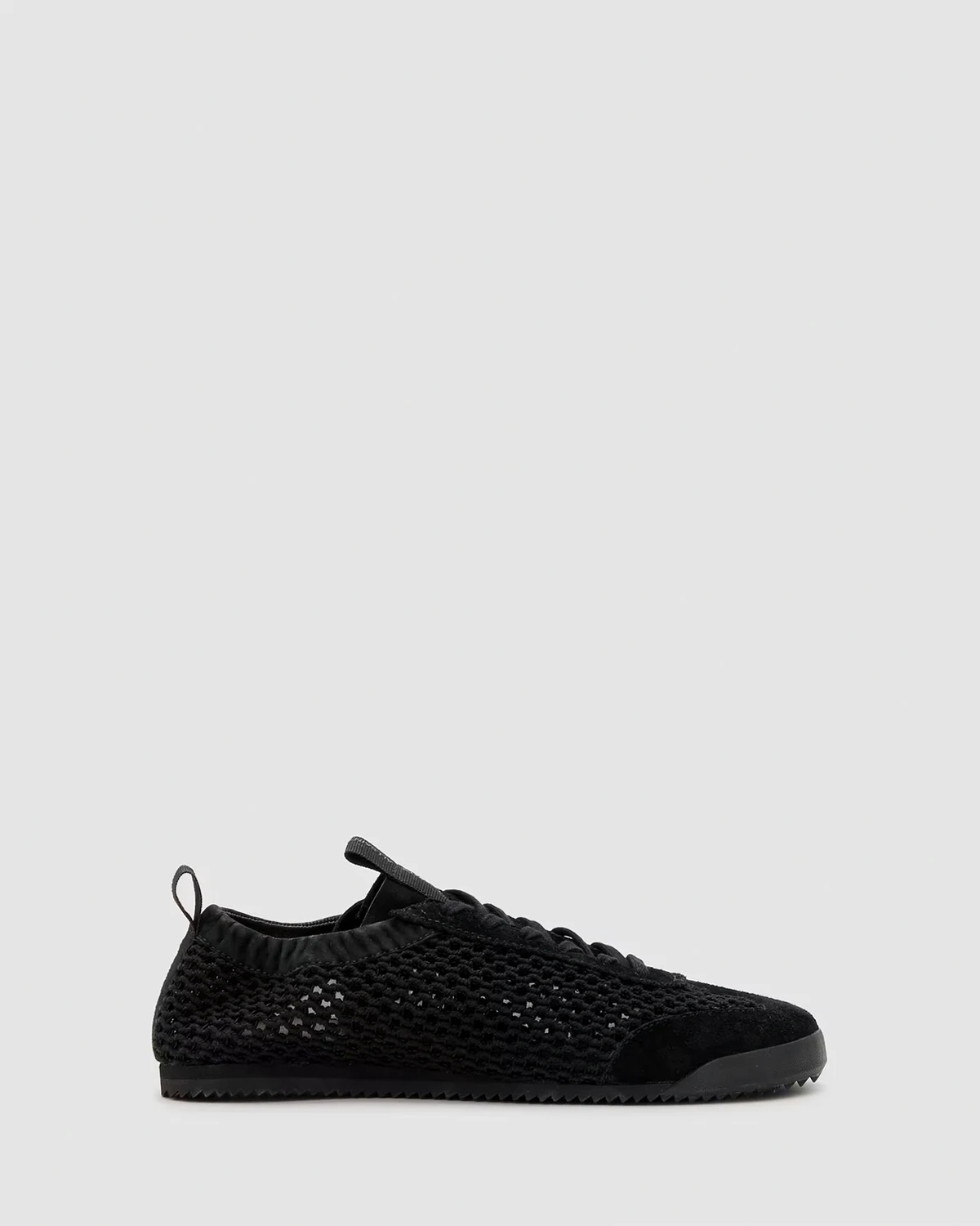 Kenny leather woven sneakers in black