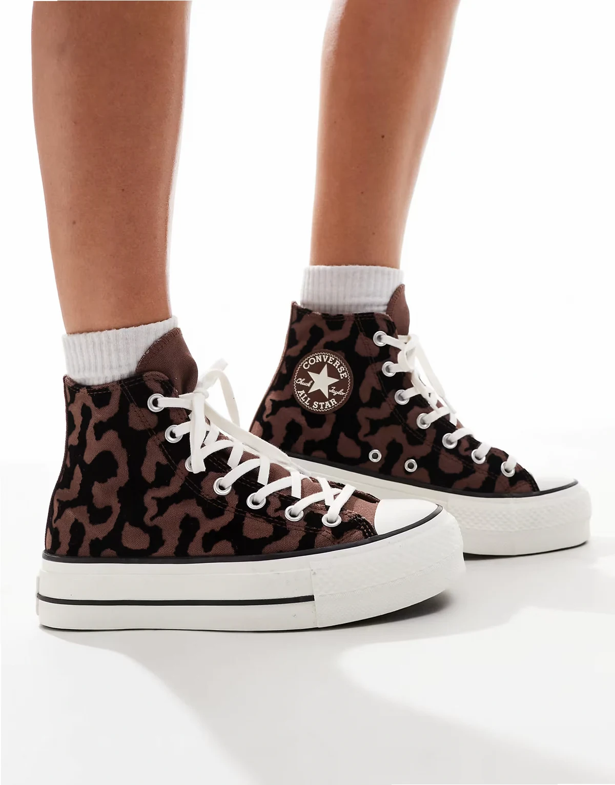 Chuck Taylor All Star Lift Platform sneakers in leopard remix