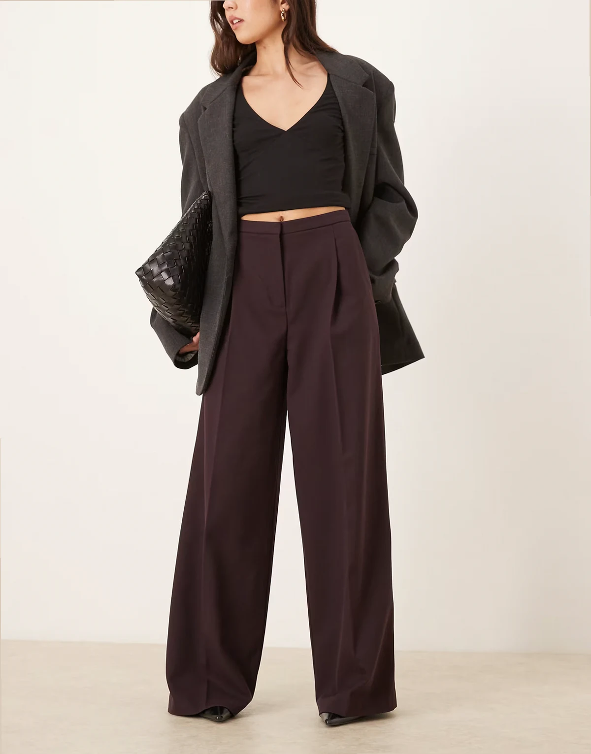 – Elegante Hose in Feige mit Ziernaht vorne