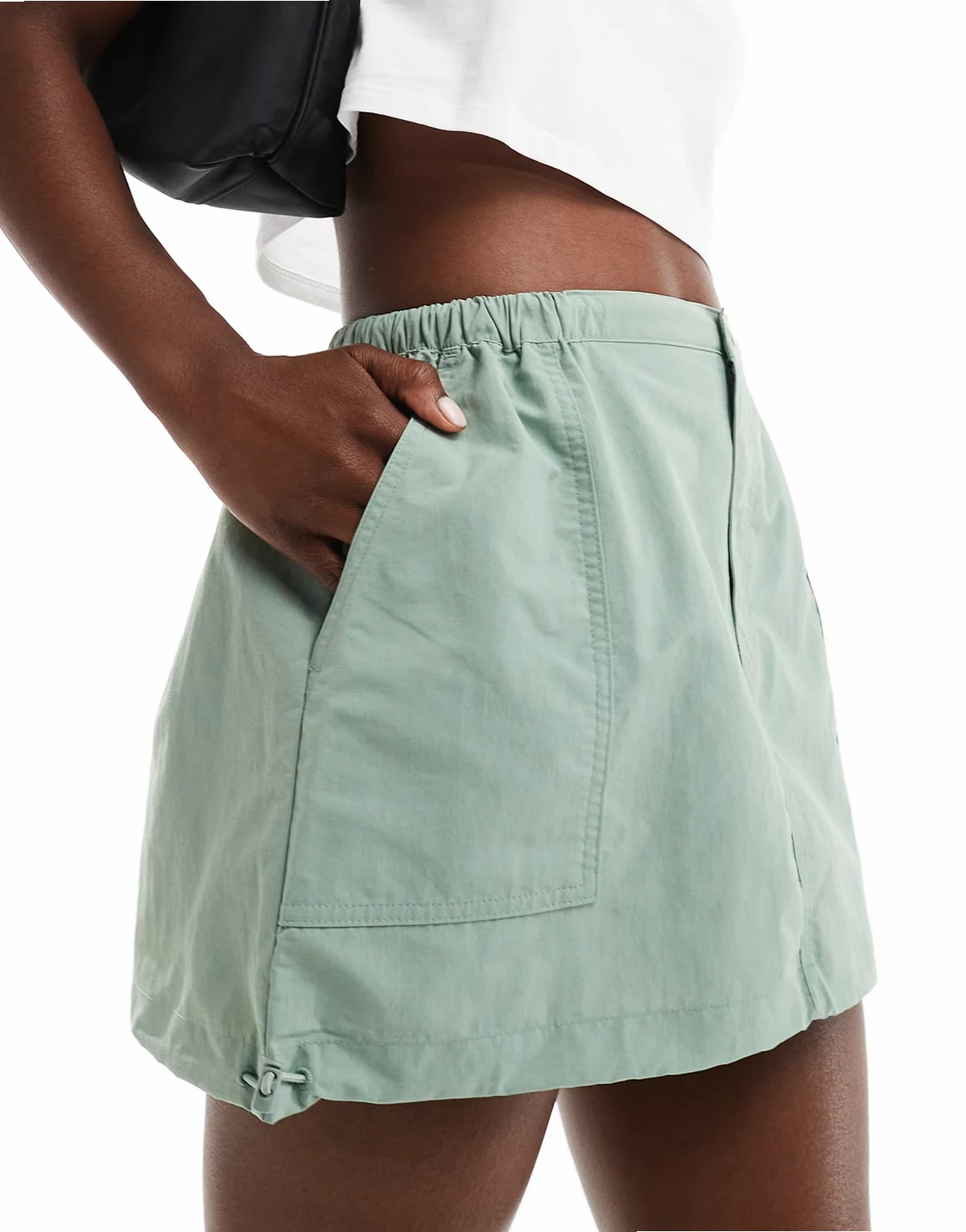 Riley nylon skirt in green