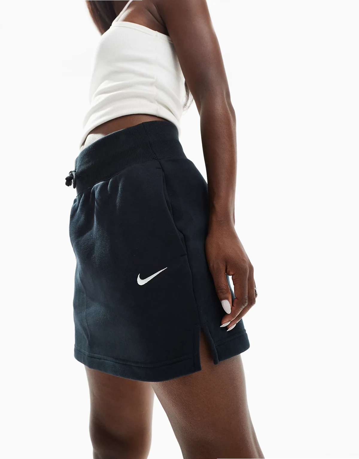 Phoenix fleece mini skirt in black