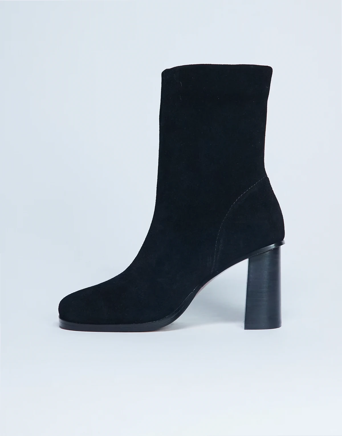 – Nellie – Ankle-Boots aus Wildleder in Schwarz mit Absatz