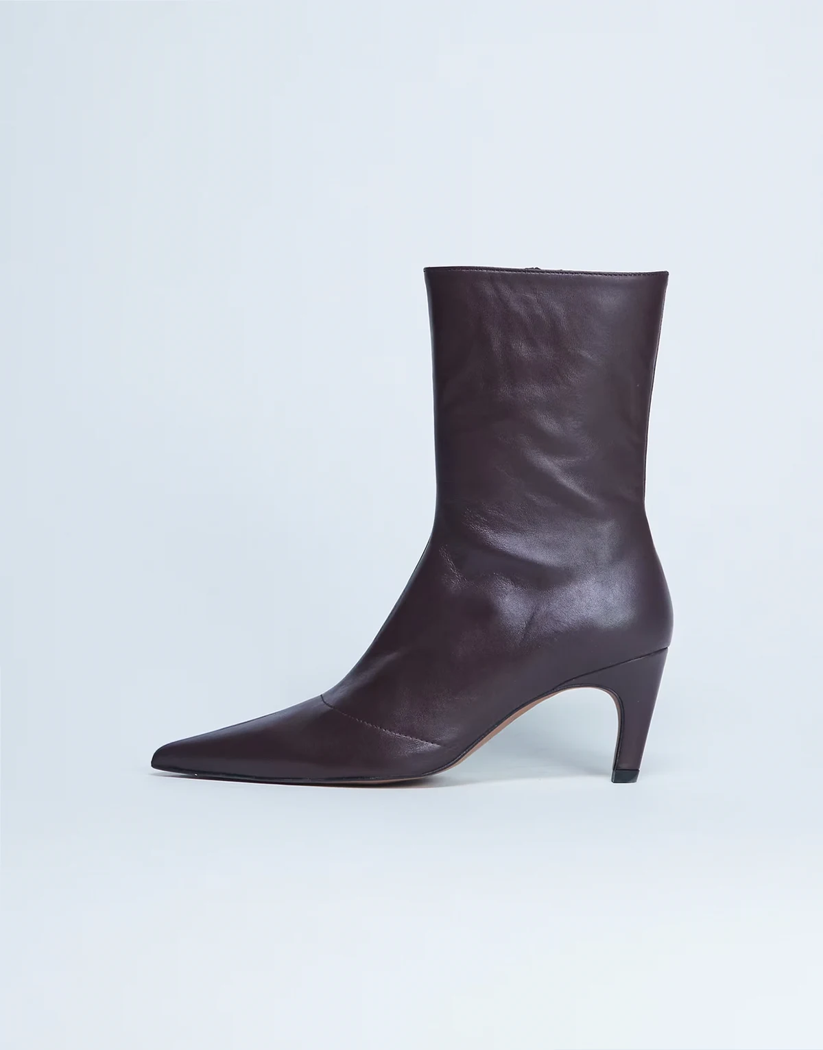 – Neeve – Ankle-Boots in Burgunderrot aus hochwertigem Leder mit hohem Absatz