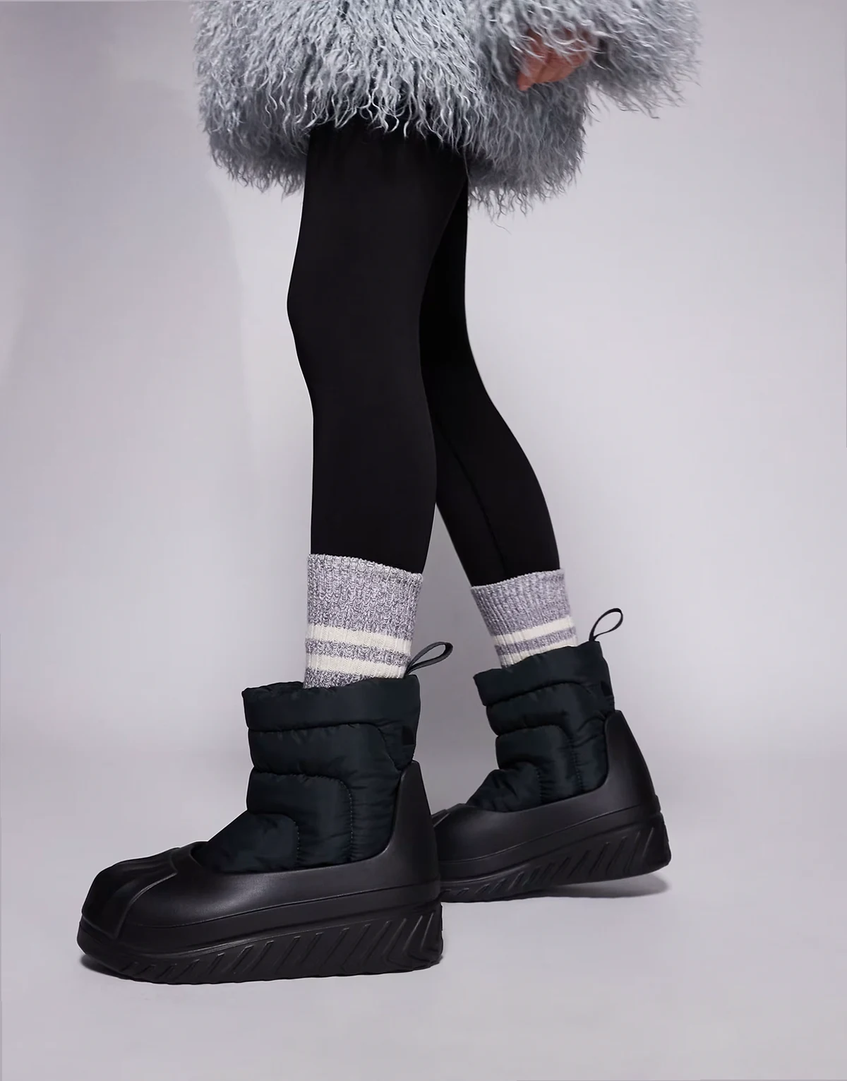 ADIFOM superstar mules in black
