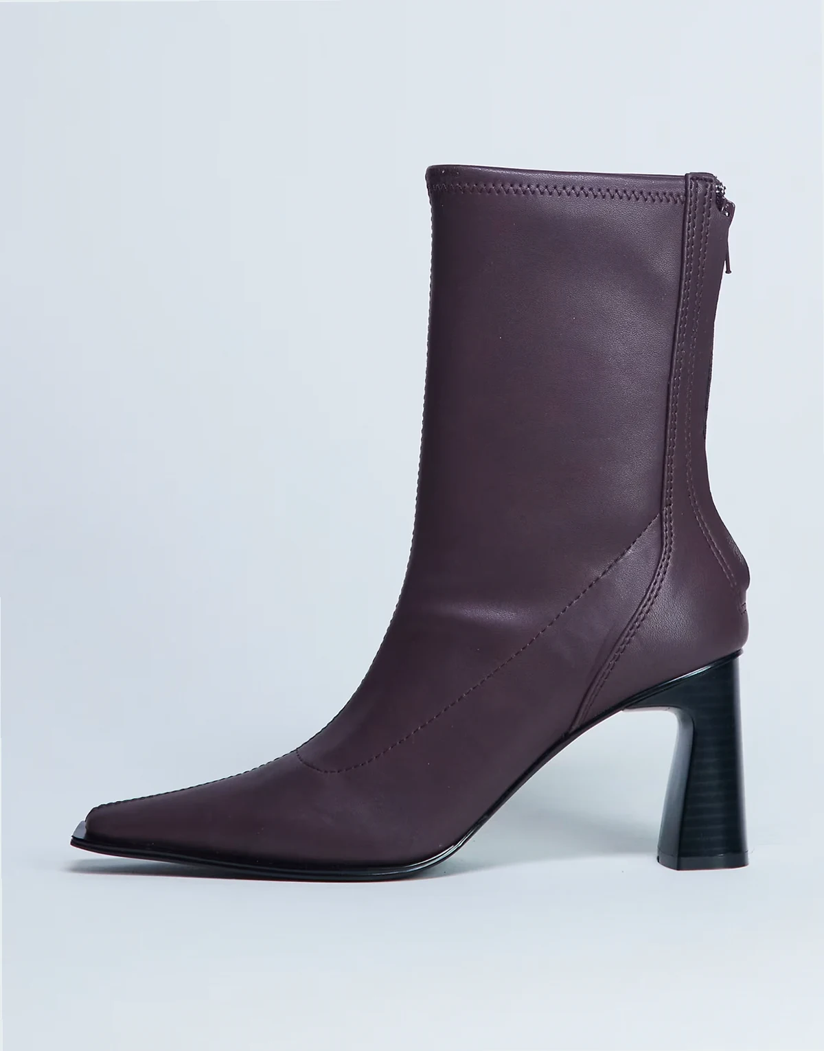 – Nicky – Stiefeletten in Karreeform in Burgunderrot