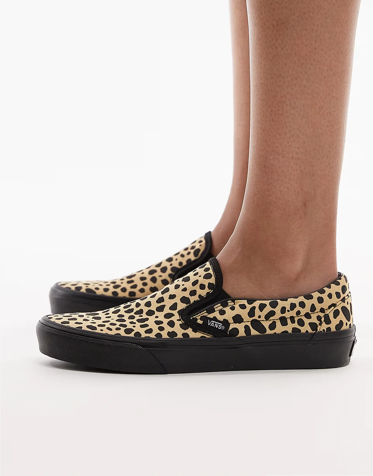 classic slip on sneakers in leopard print