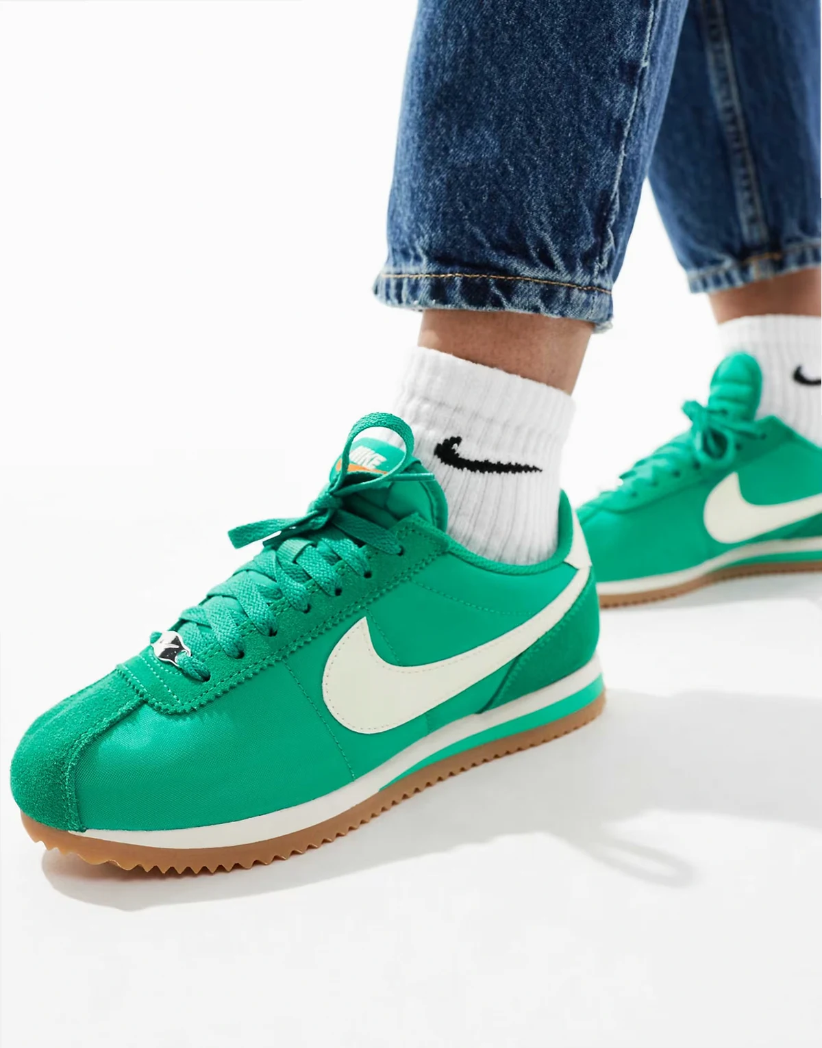 Cortez sneakers in green and white
