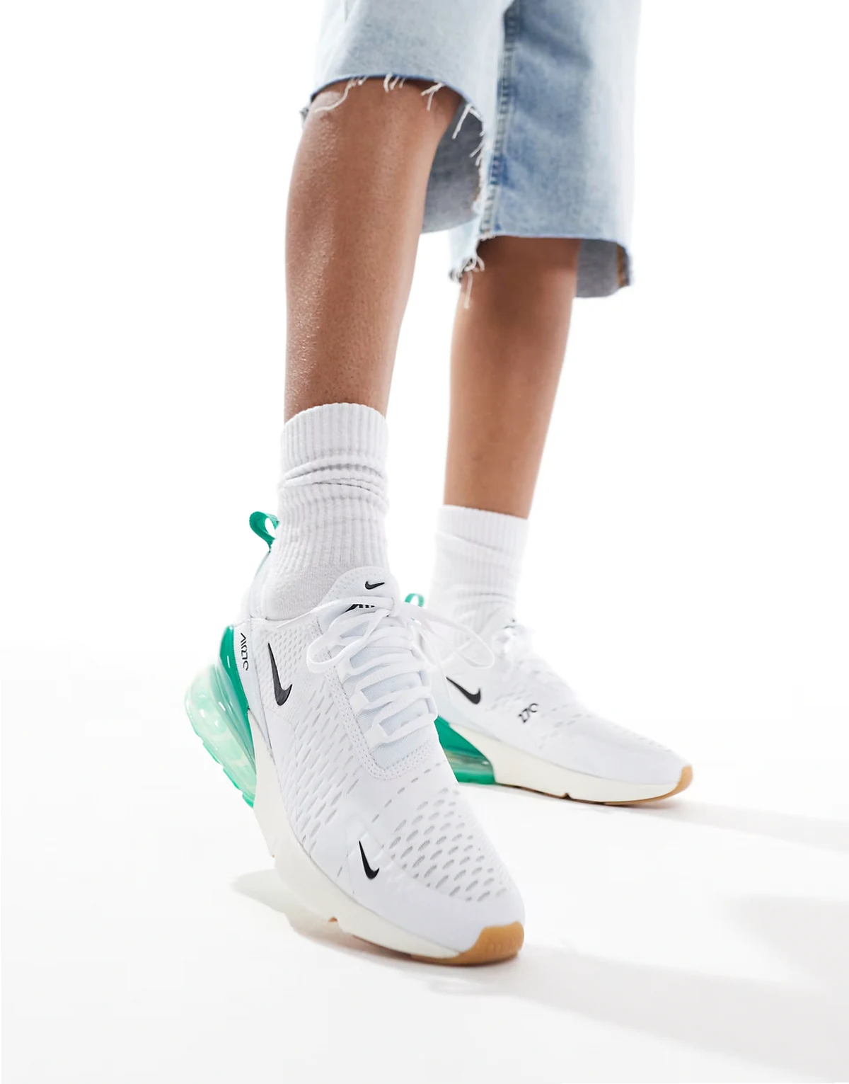 Air Max 270 sneakers in white and green