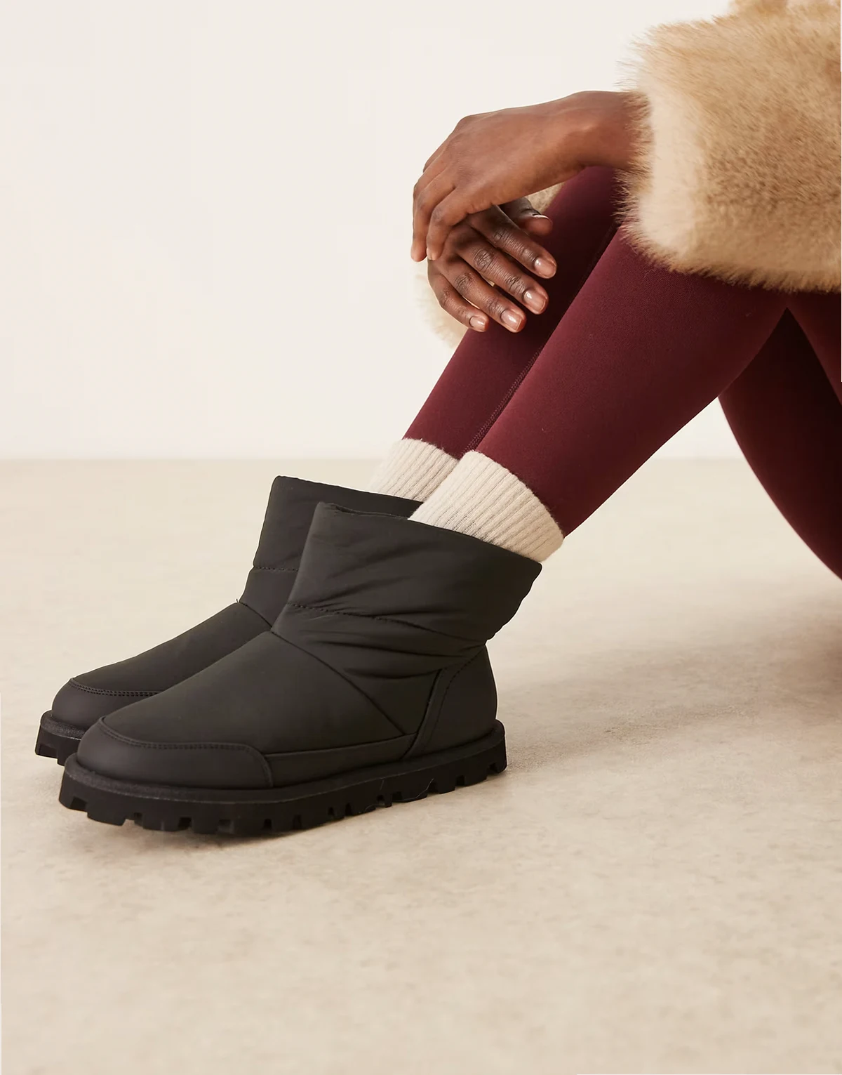 – Audrey – Schneestiefel aus Nylon in Schwarz