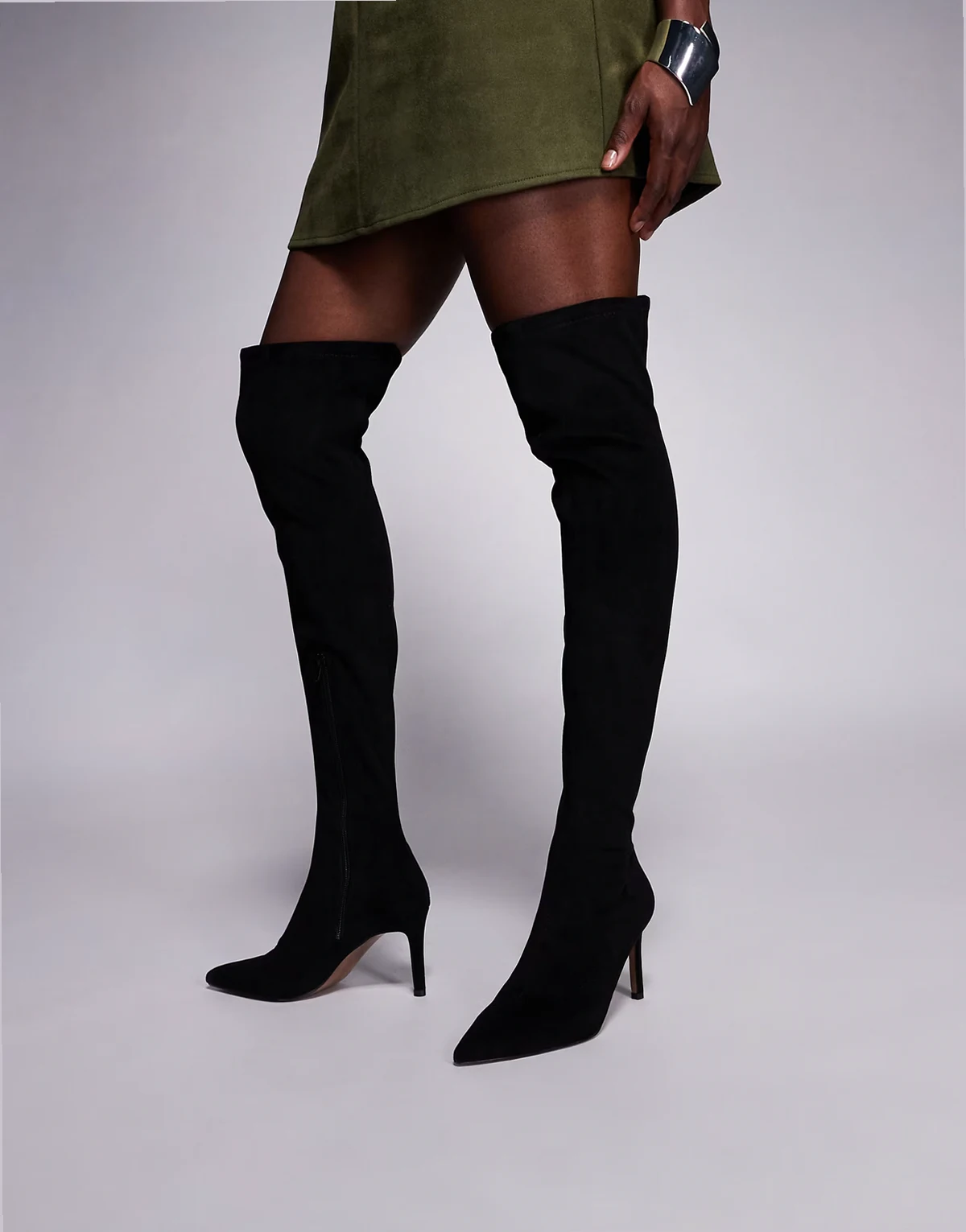 – Kalani – Overknee-Stiefel in Schwarz mit hohem Absatz
