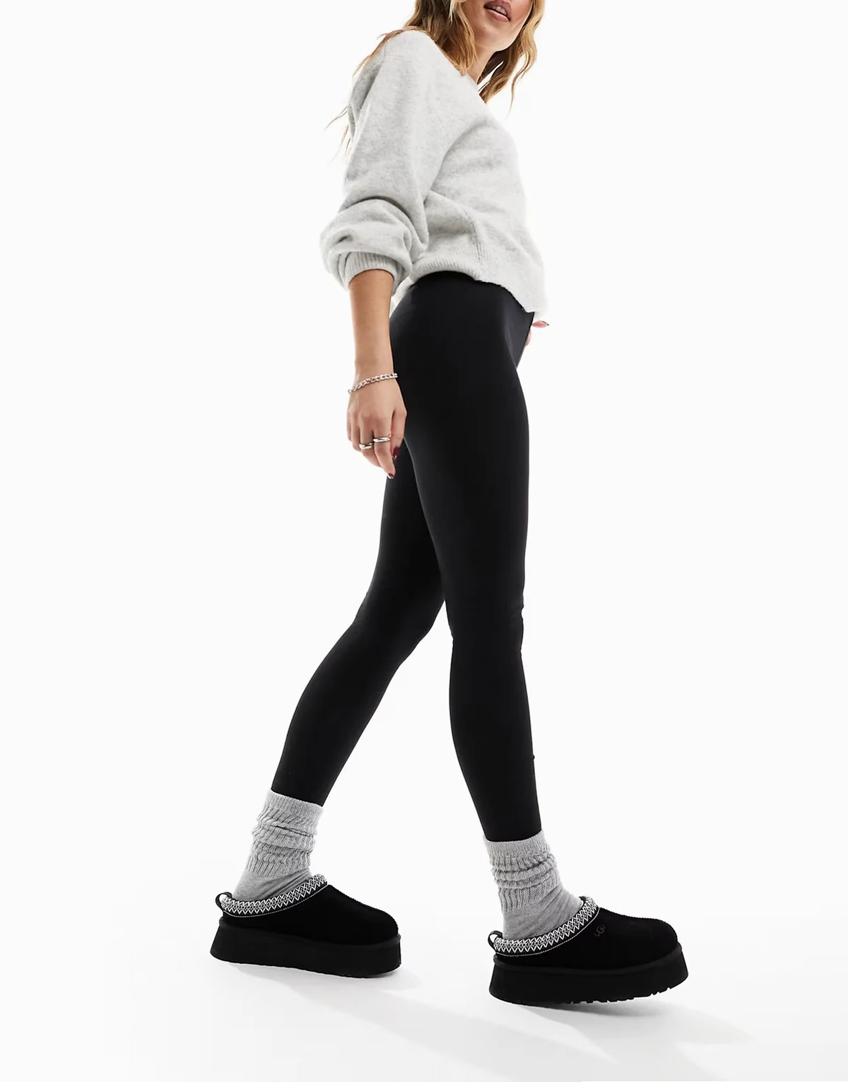 High-Waist-Leggings in Schwarz