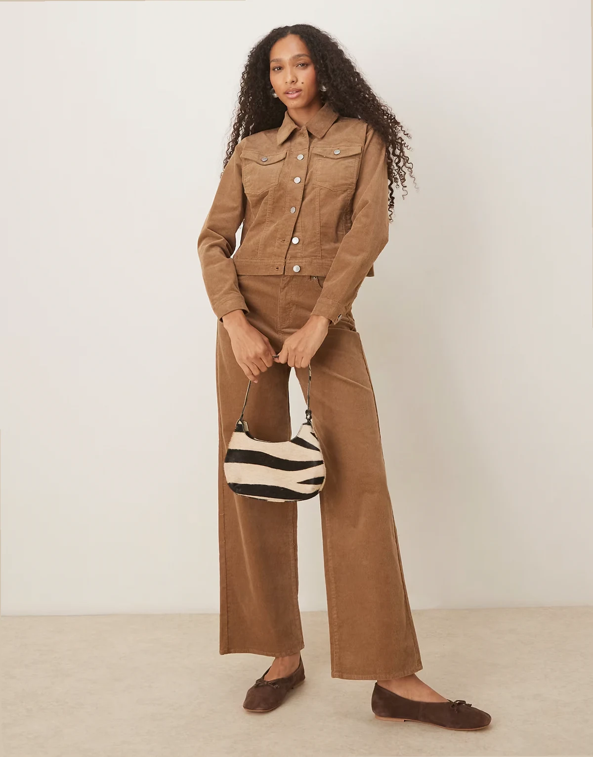 Tokyo wide fit pants in brown cord