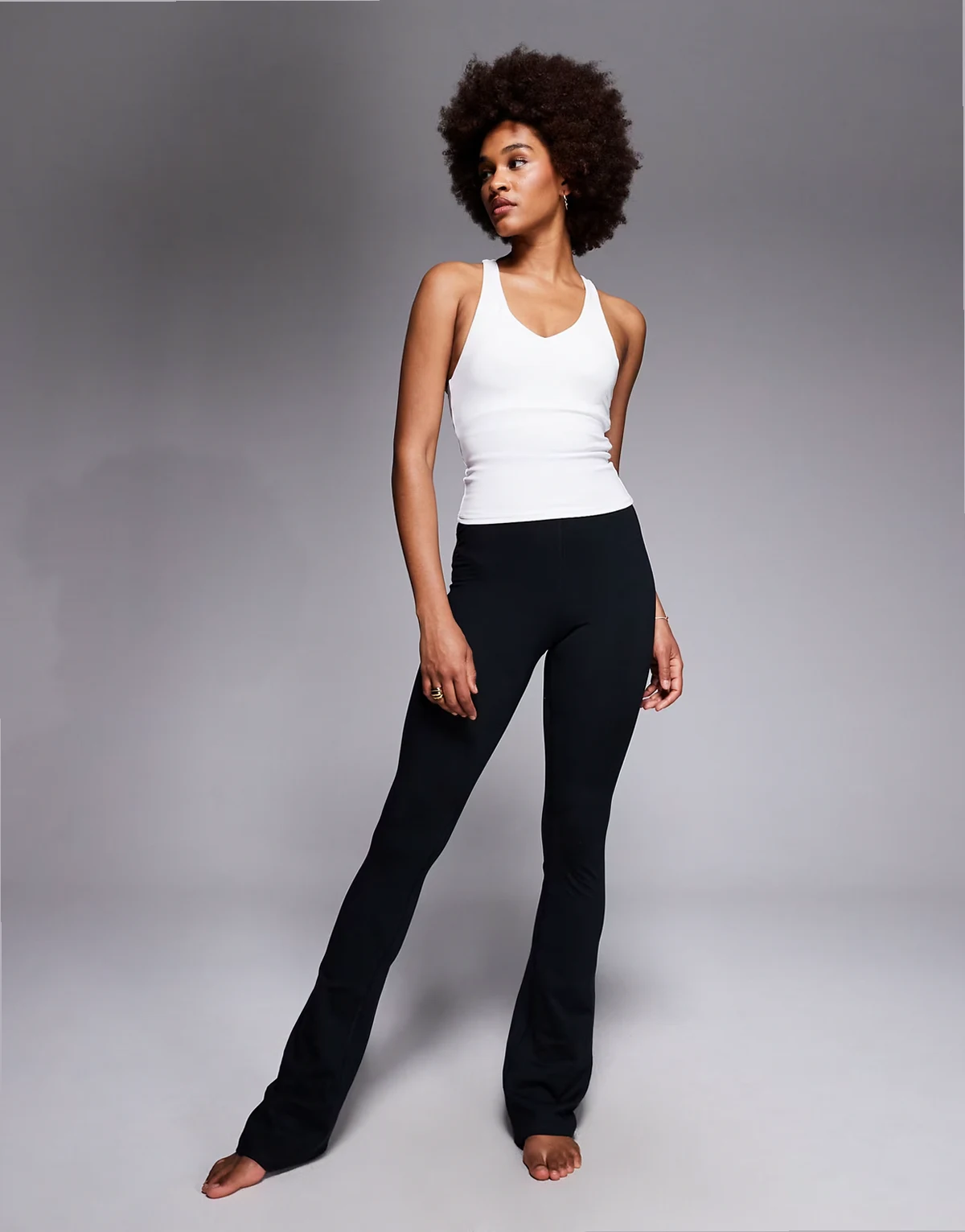 Tall Icon soft touch high waist slim kick yoga leggings in black