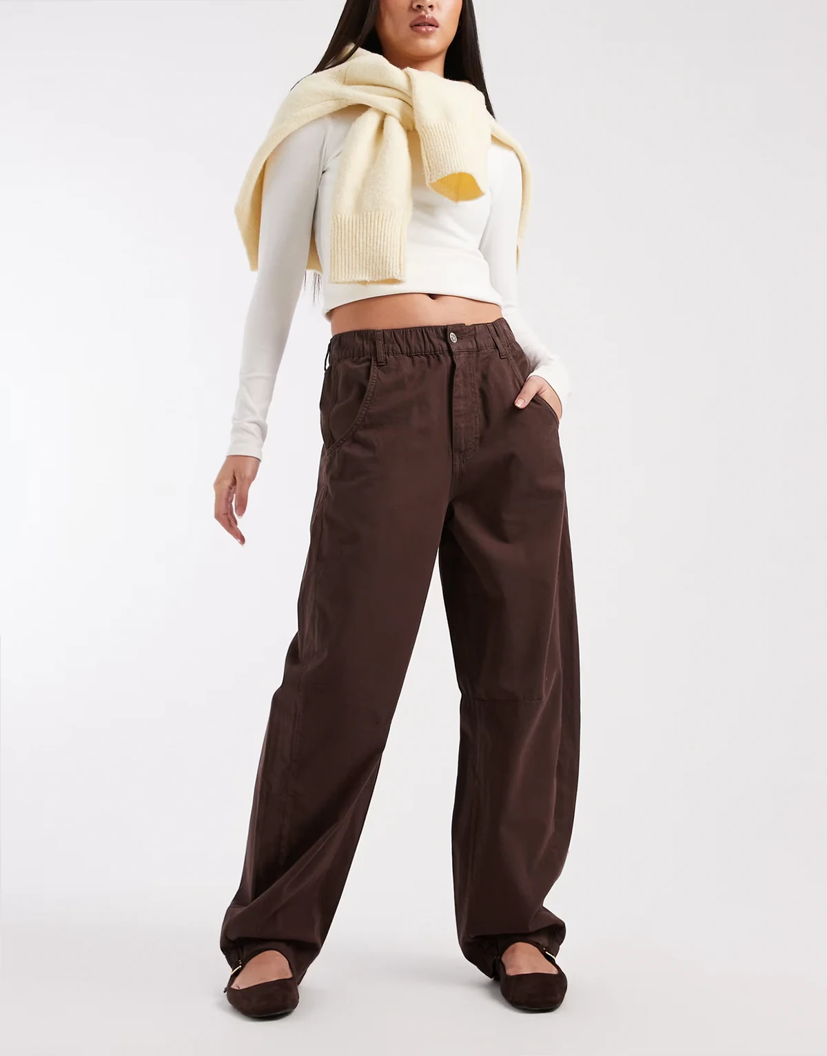 – Weite, elastische Cargohose