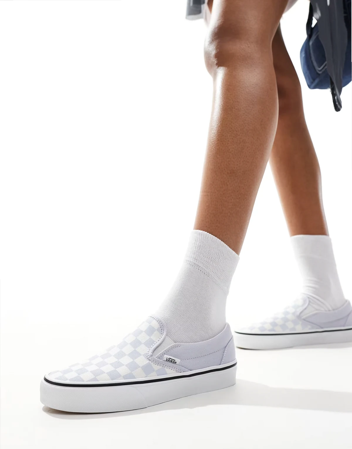 Classic Slip-On checkerboard sneaker in light blue