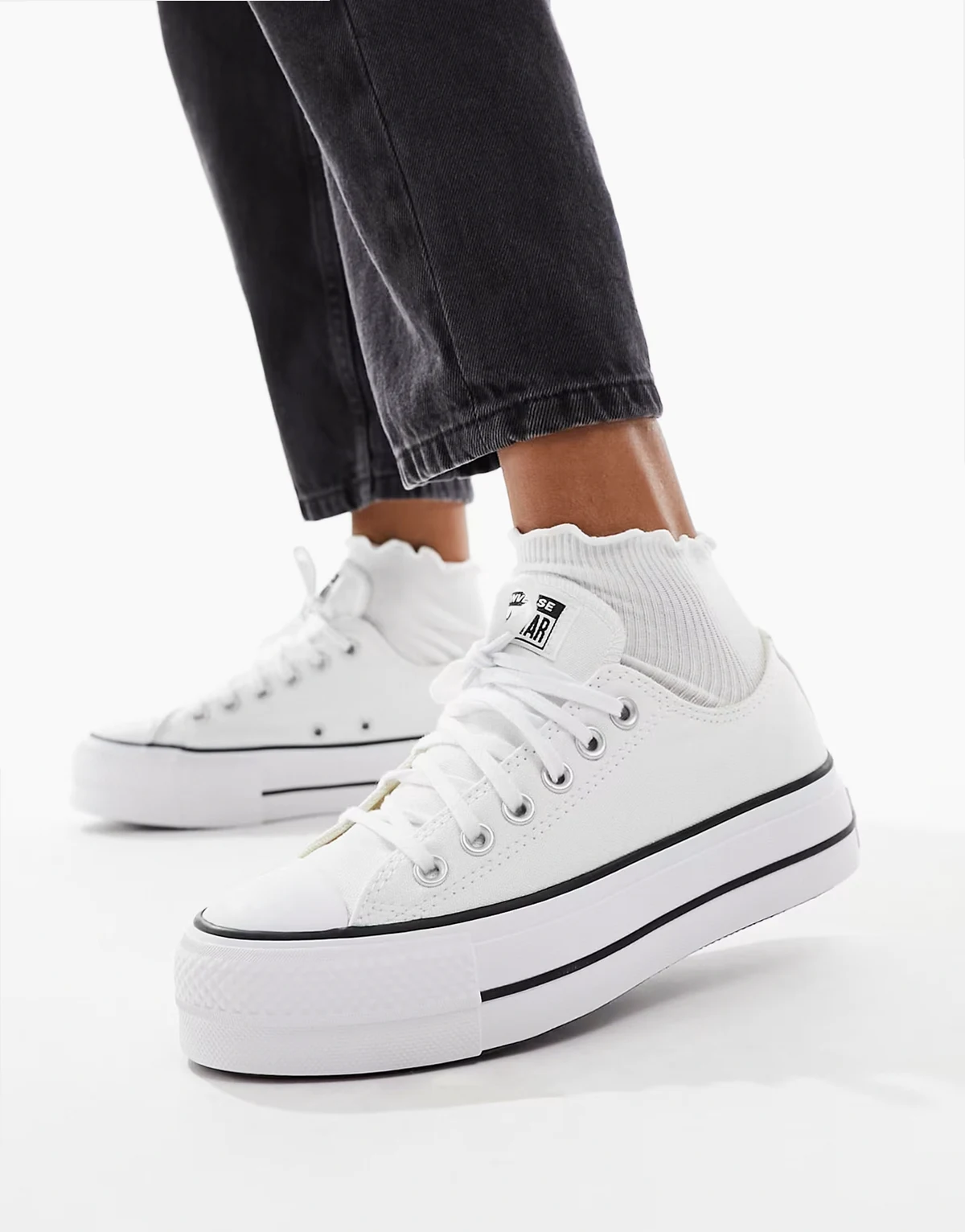 Chuck Taylor All Star Hi Lift canvas sneakers in white