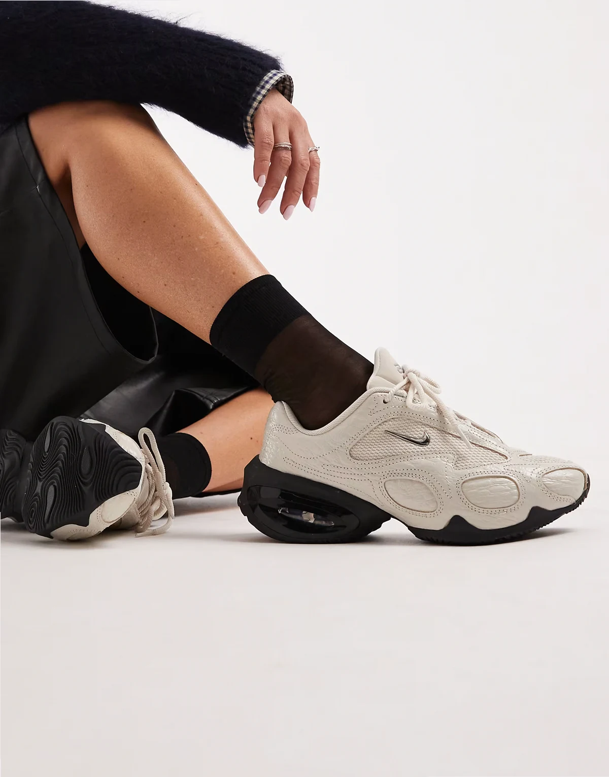 Air Max Muse SE sneakers in off white and silver