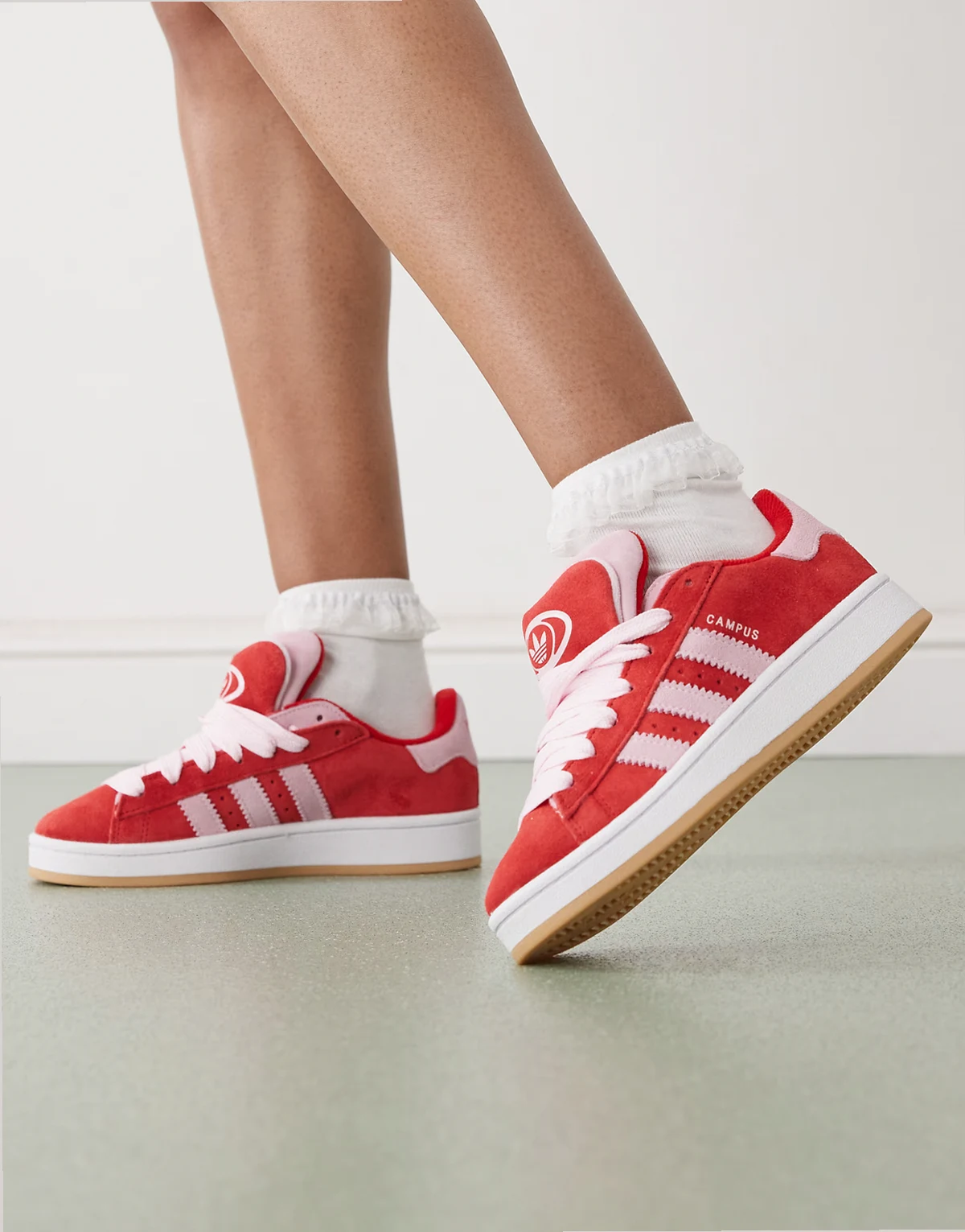 Campus 00s sneakers in dark red and pink