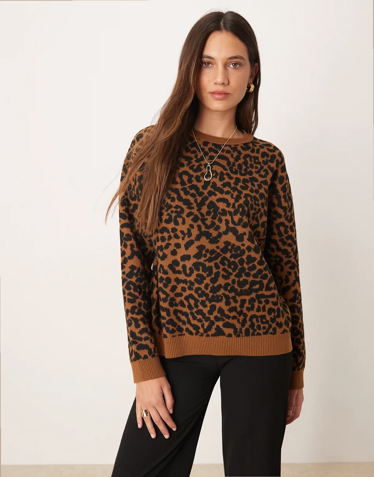 – Pullover mit Leopardenmuster