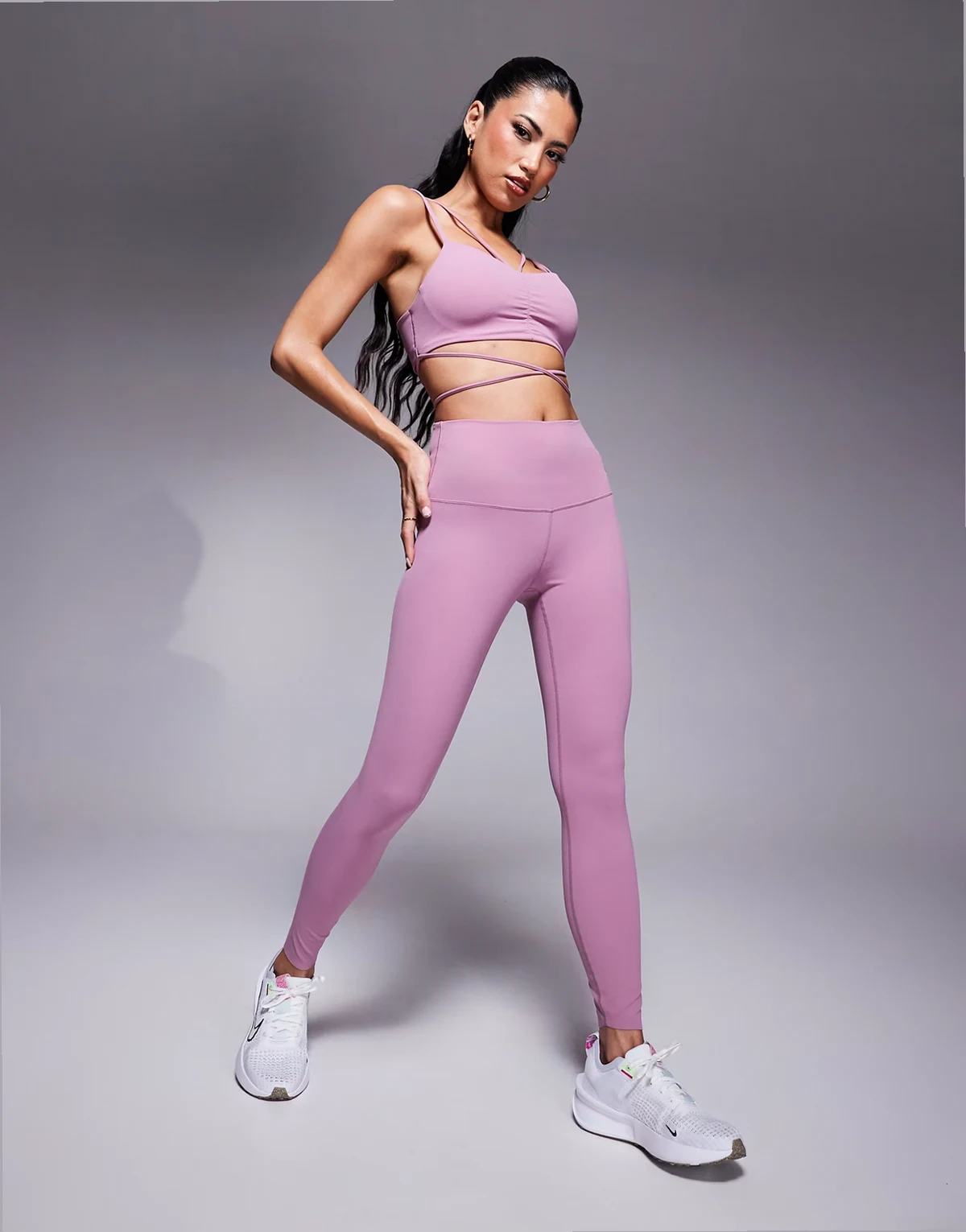 Zenvy Yoga high waisted 7/8 leggings in pink