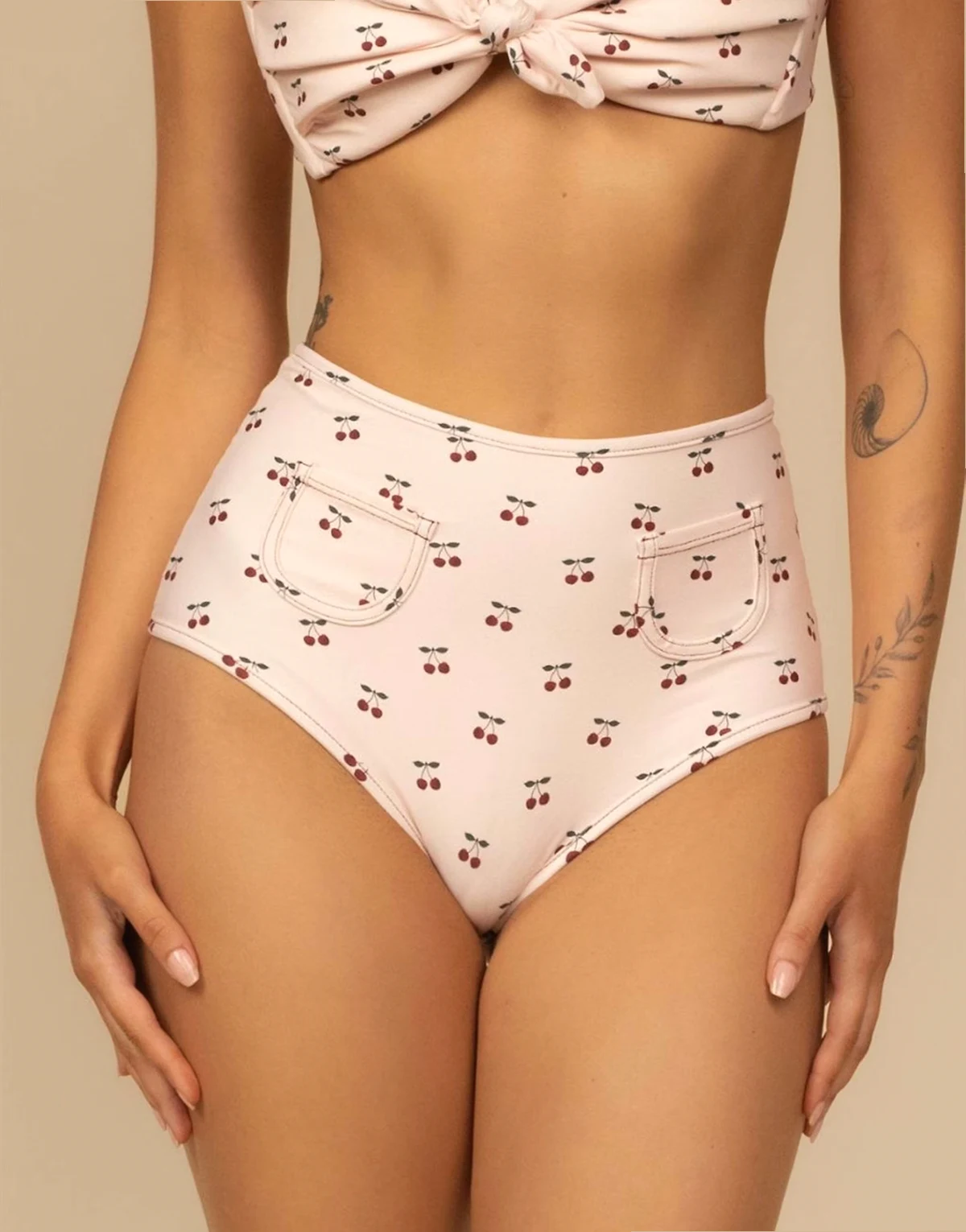 polly bikini bottom in cherries