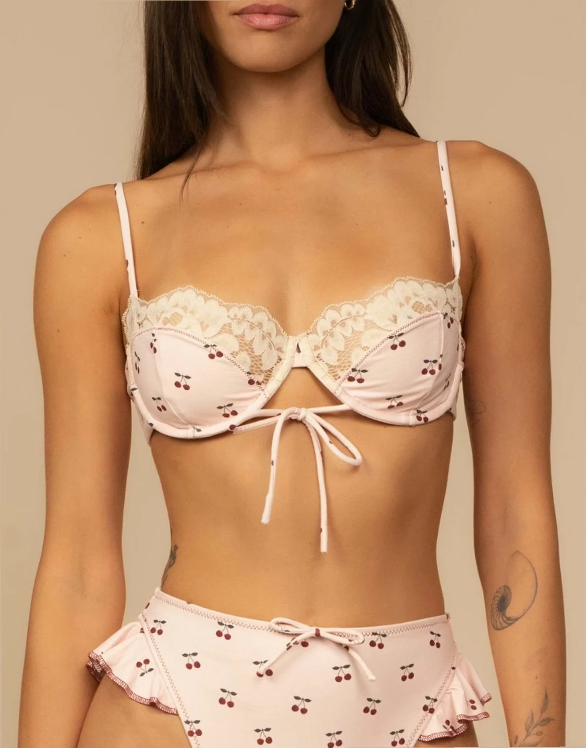 lena bikini top in cherries