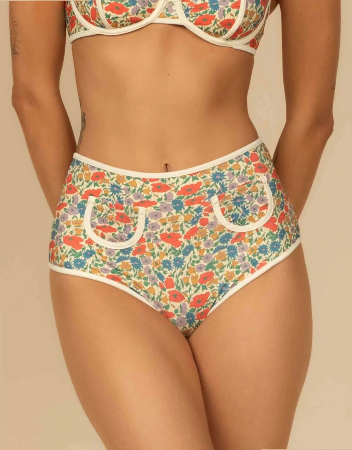 polly bikini bottom in florencia floral