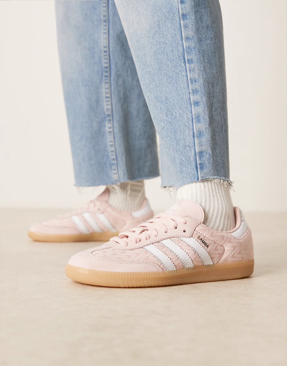 Samba OG sneakers with crochet detailing in pink