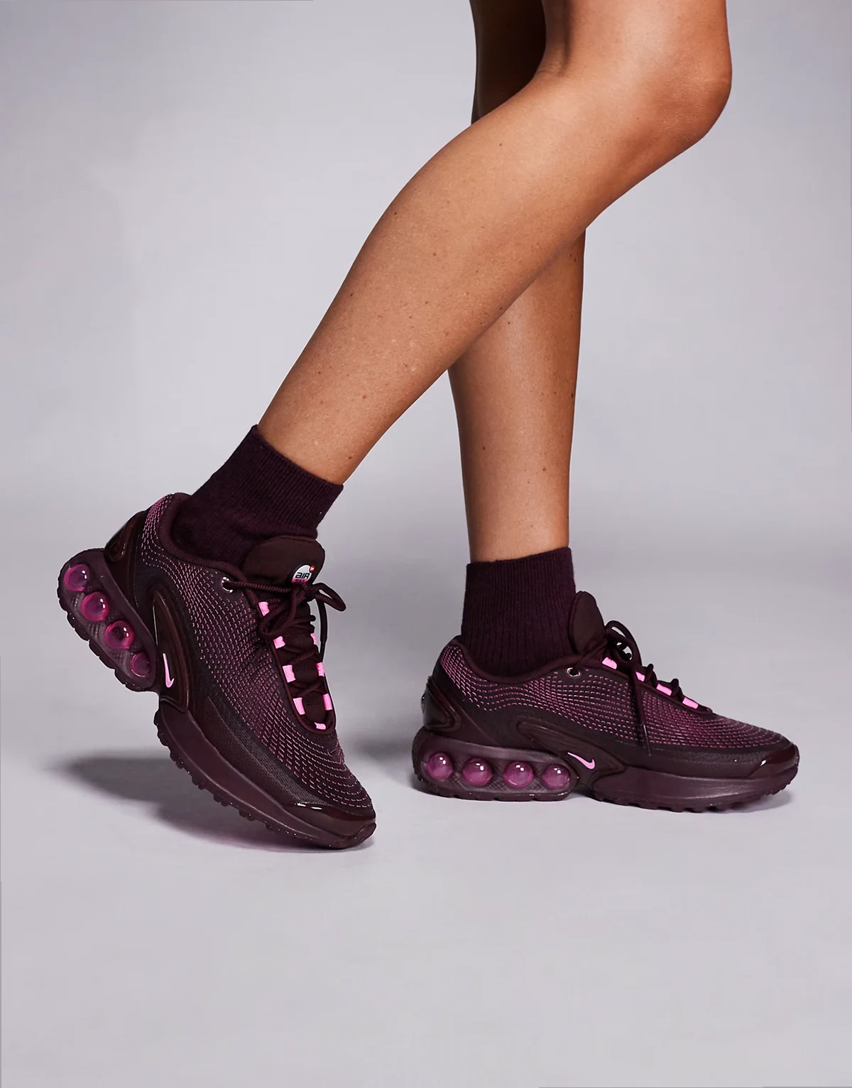 Air Max Dn sneakers in burgundy and pink
