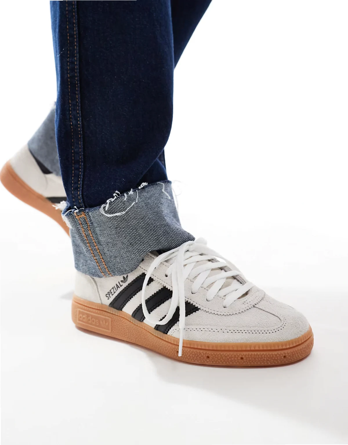 Handball Spezial rubber sole sneakers in cream and black