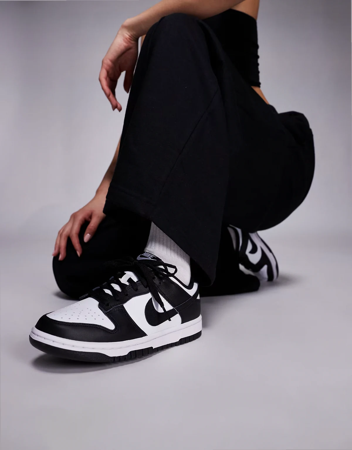 Dunk Low panda sneakers in black and white