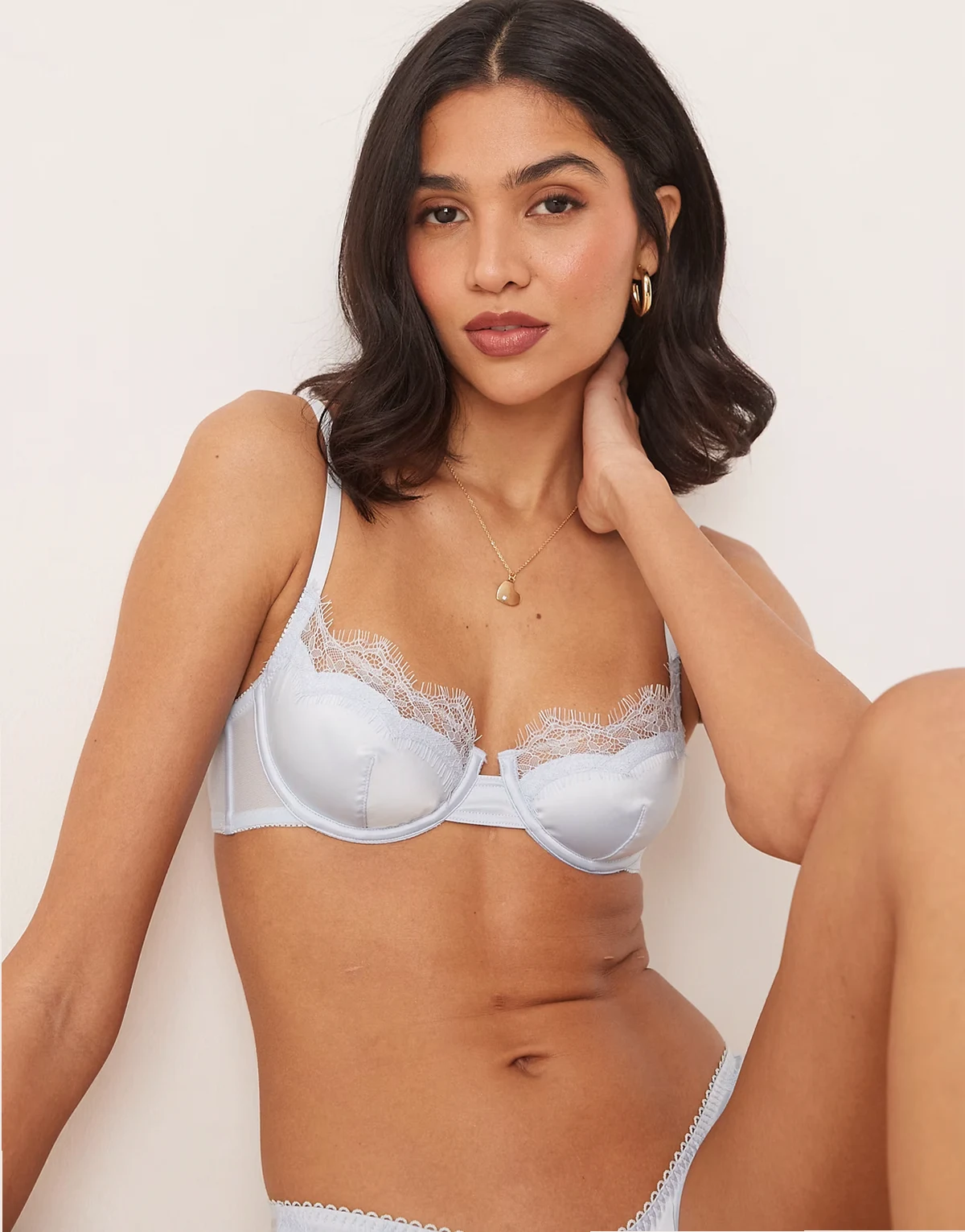 Sorrento underwired bra in ice blue