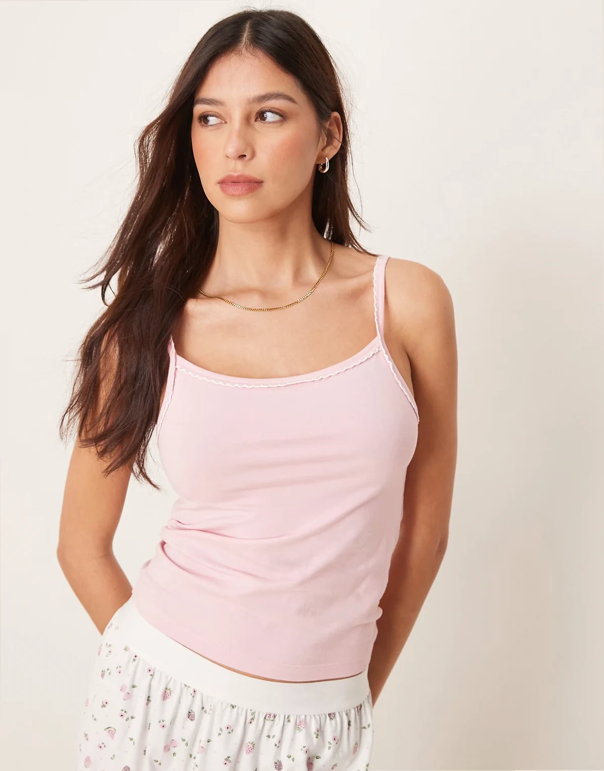 mix & match camisole pajama top in pink