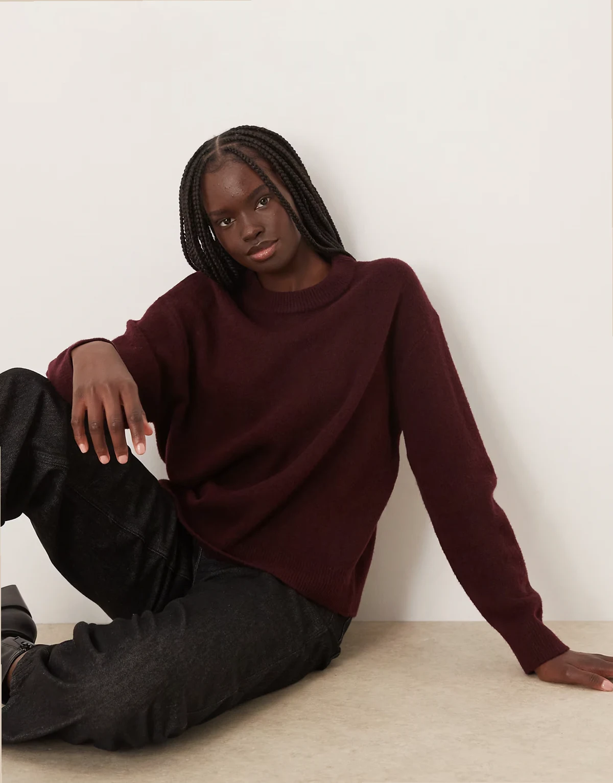 – Klassischer Pullover in Feige