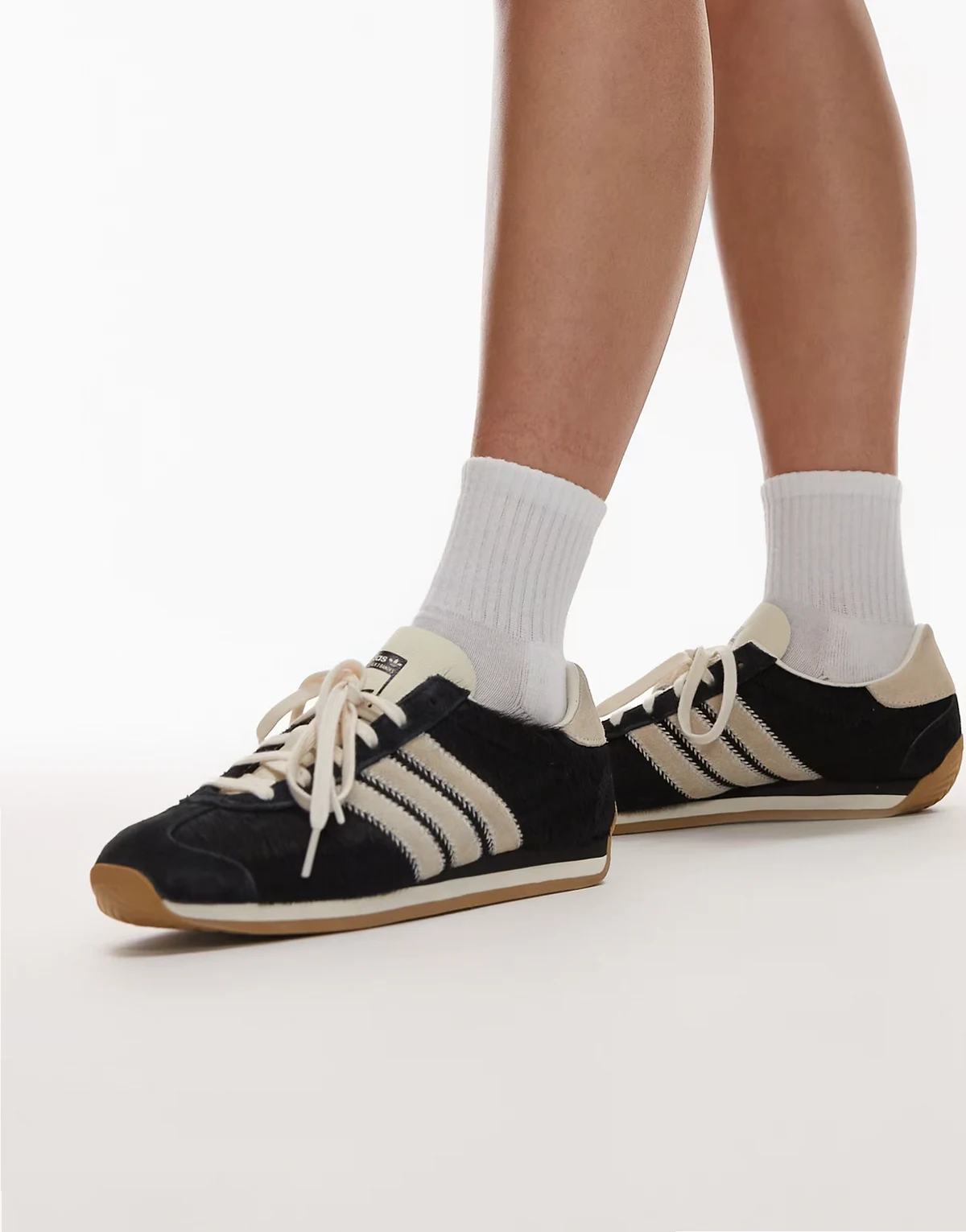 Country OG sneakers with pony hair in black
