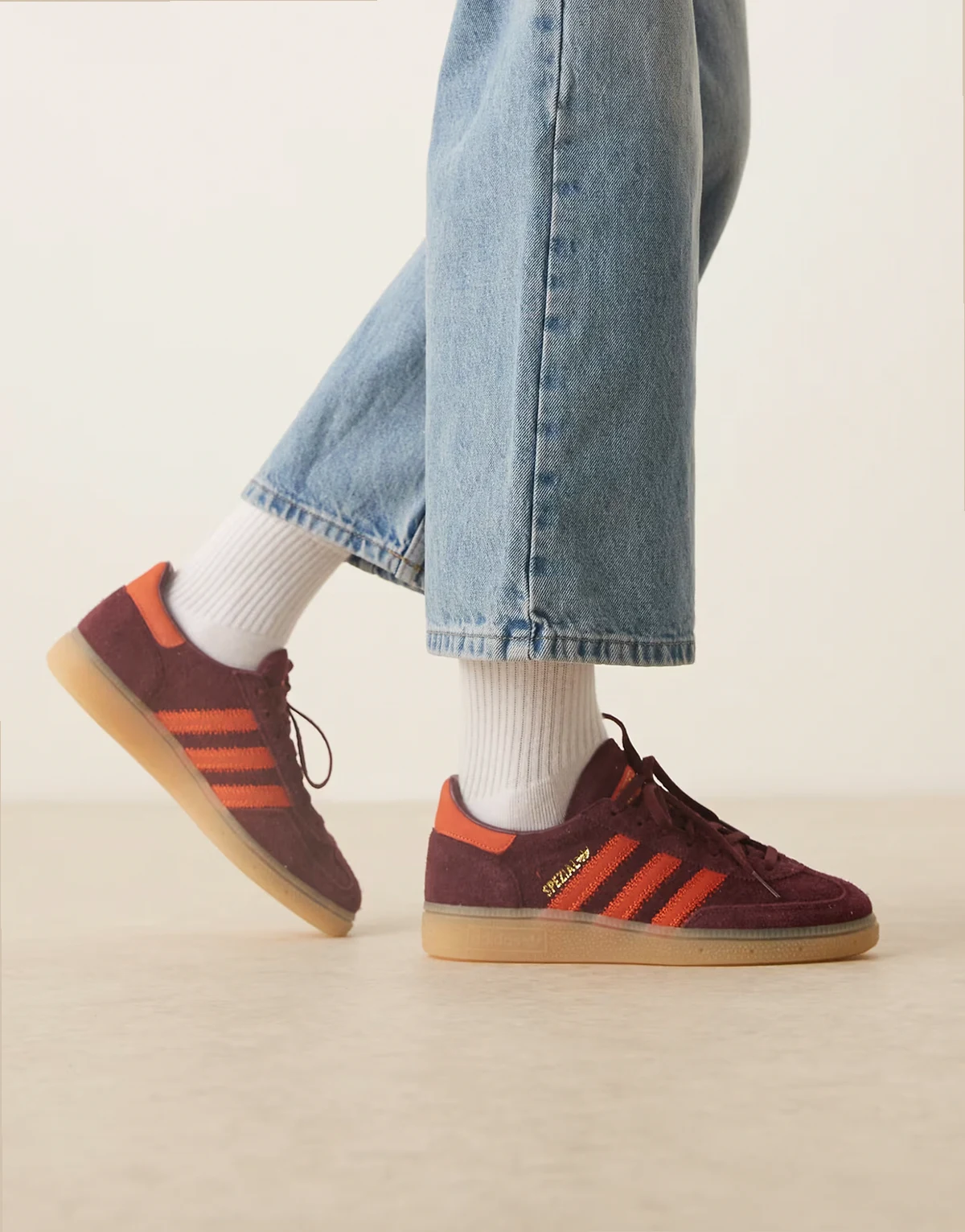 Handball Spezial sneakers in burgundy and orange