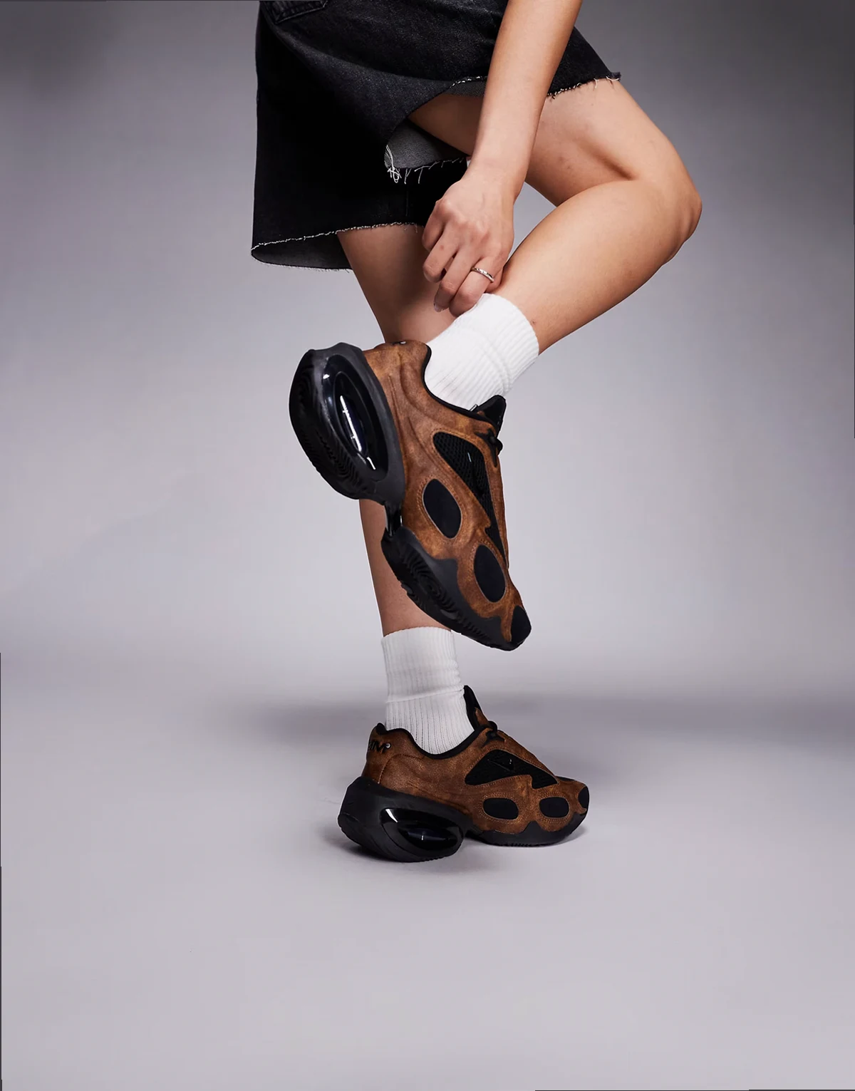 Air Max Muse sneakers in brown and silver