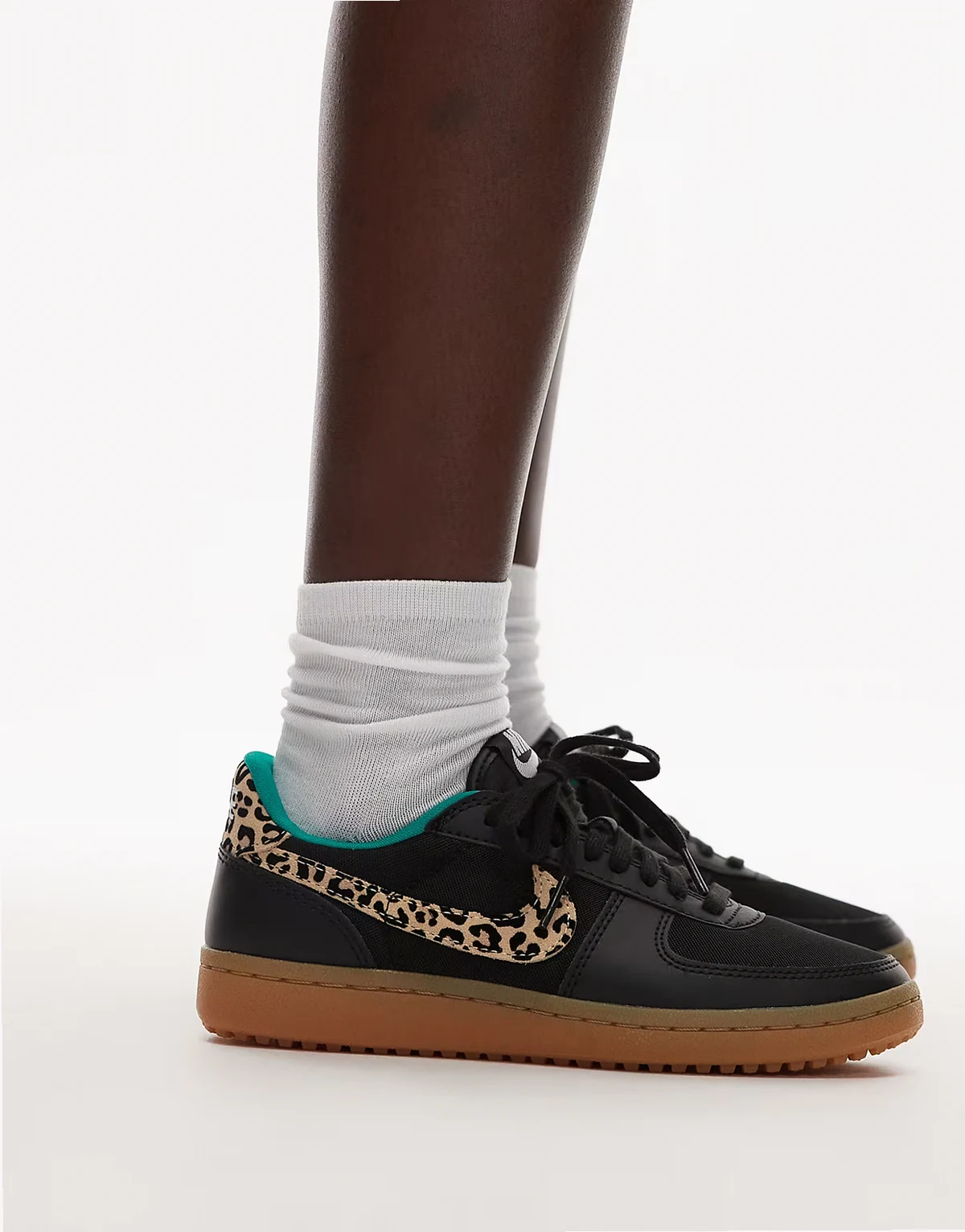 Field General sneakers in black and leopard print