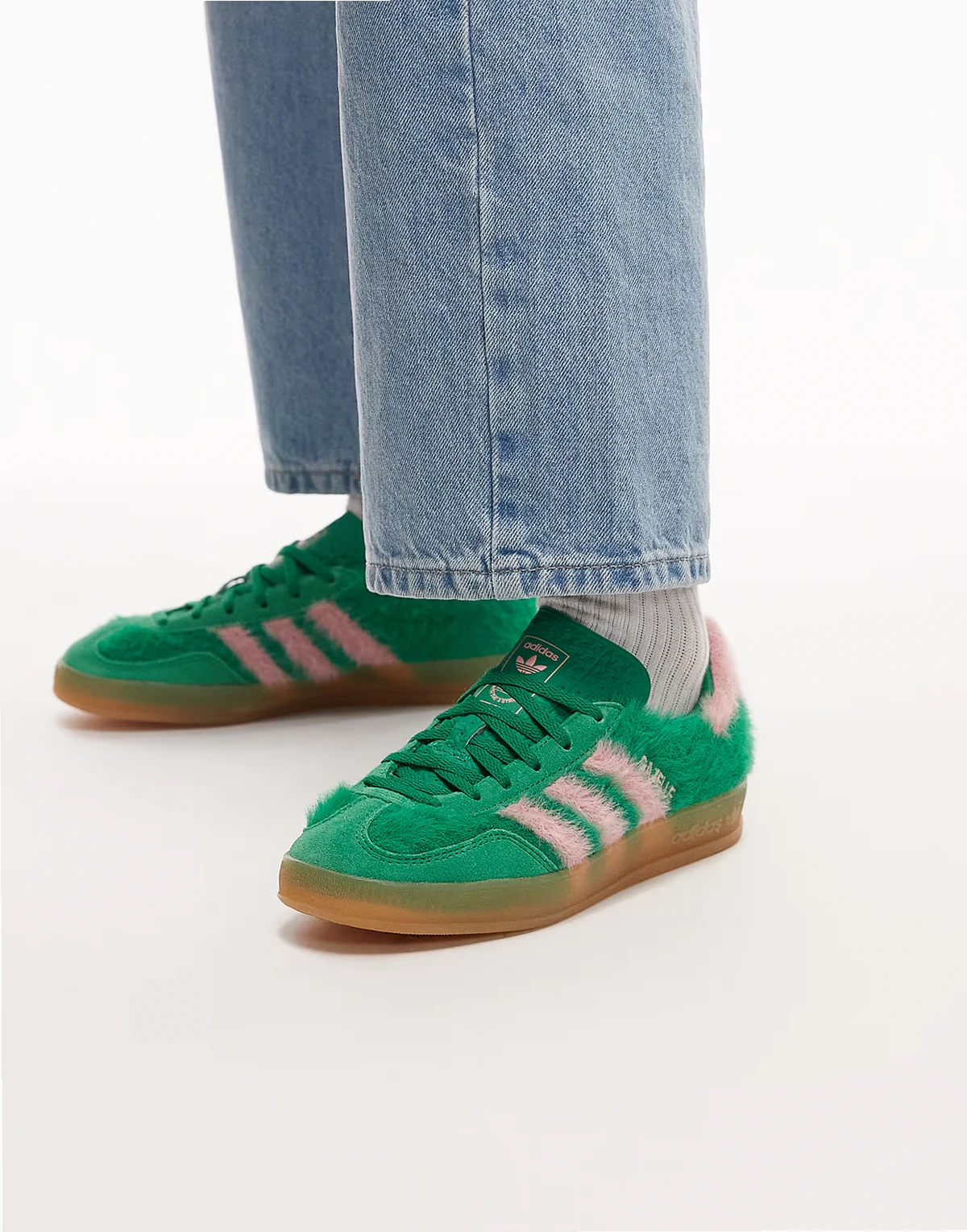 Gazelle Indoor sneakers in fluffy green and pink